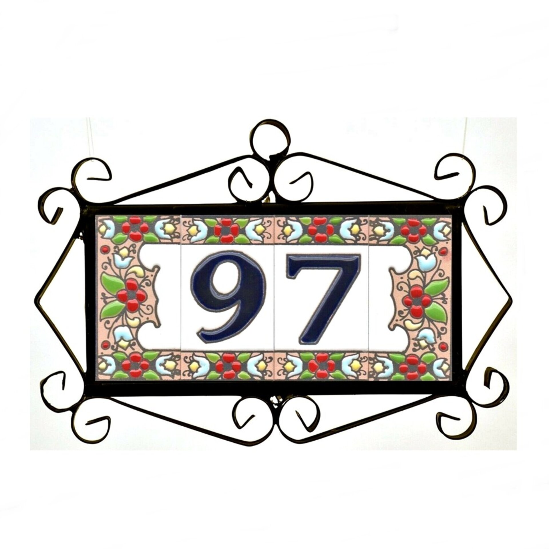 Letras y Números modelo "FLORES" - 7,5cm. (3") - 6