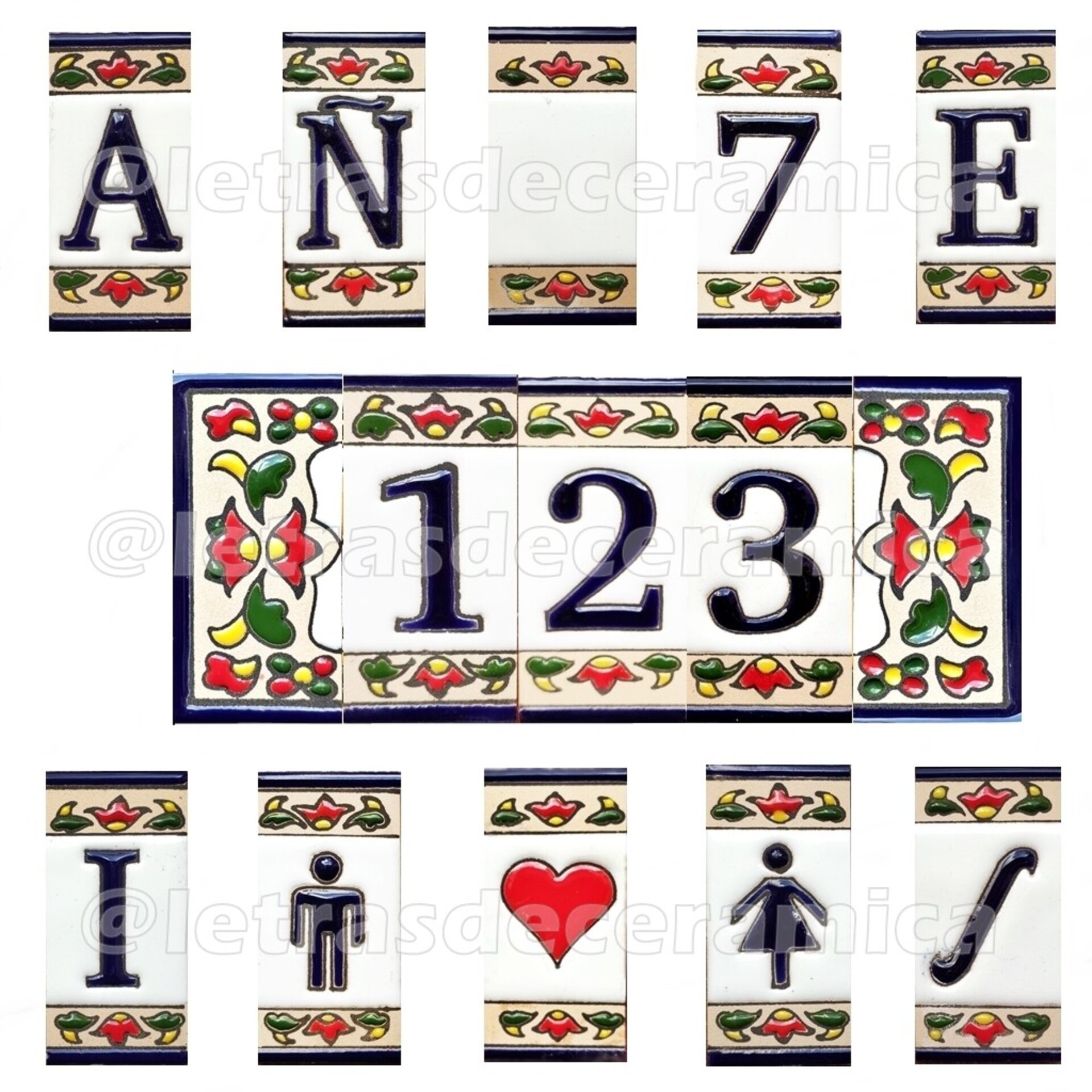 Letras y Números modelo "MARKZ" - 7,5cm. (3") - 1
