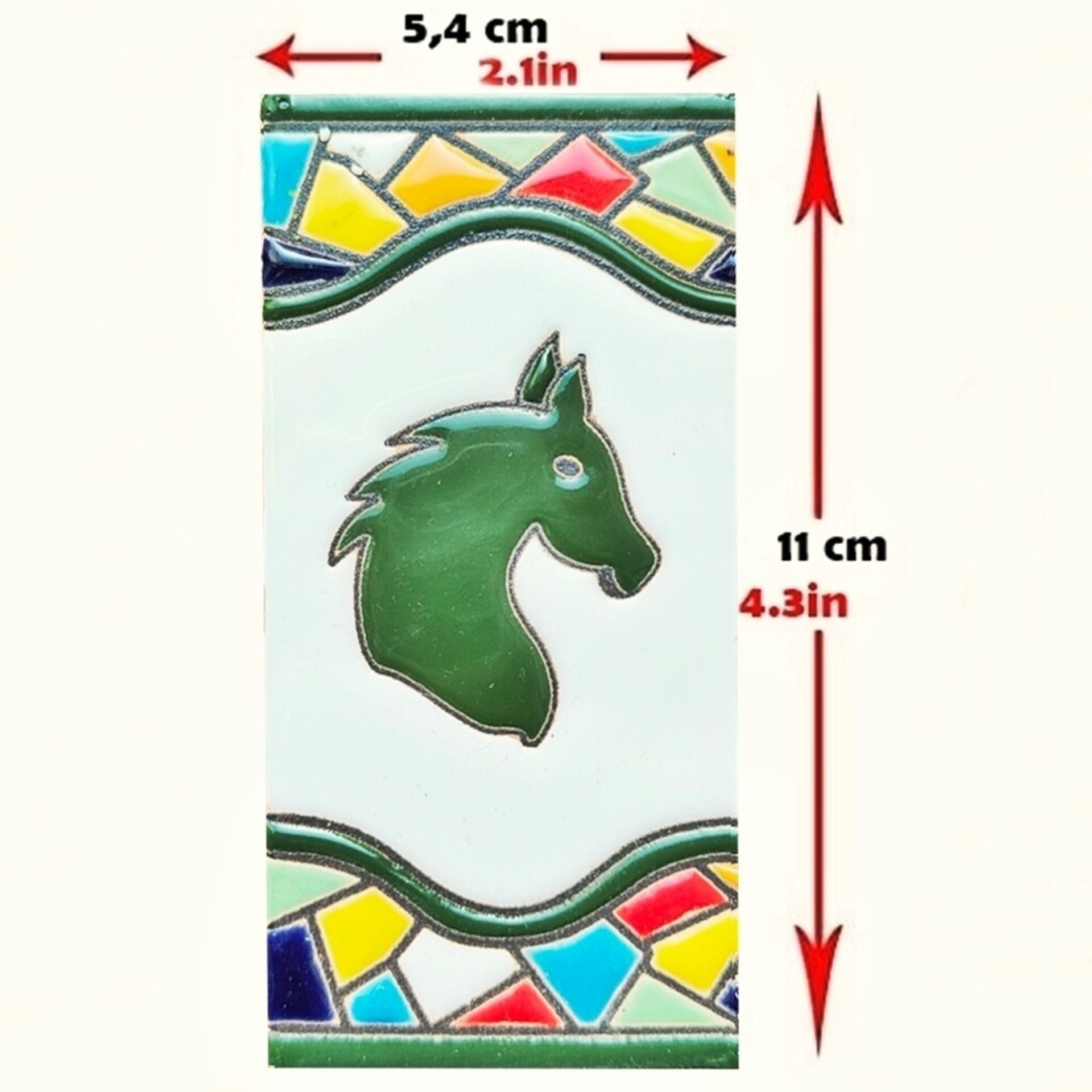 Letras y Números modelo "RONDA-MVerde" - 11cm. (2.1") - 3