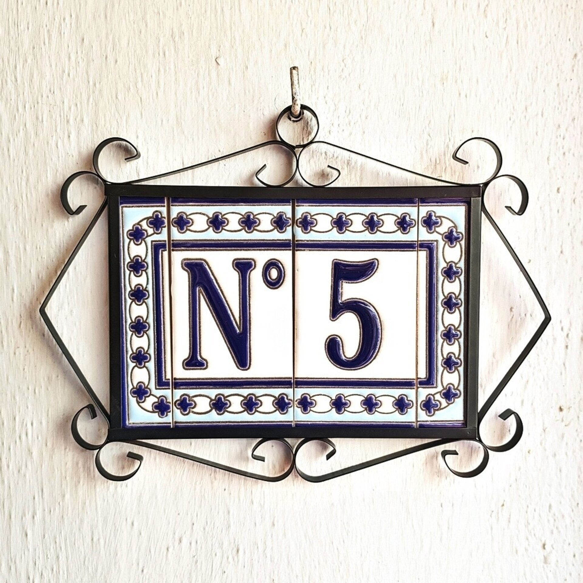 Letras y Números modelo "AZUL-BLANCO" - 11cm. (2.1") - 21