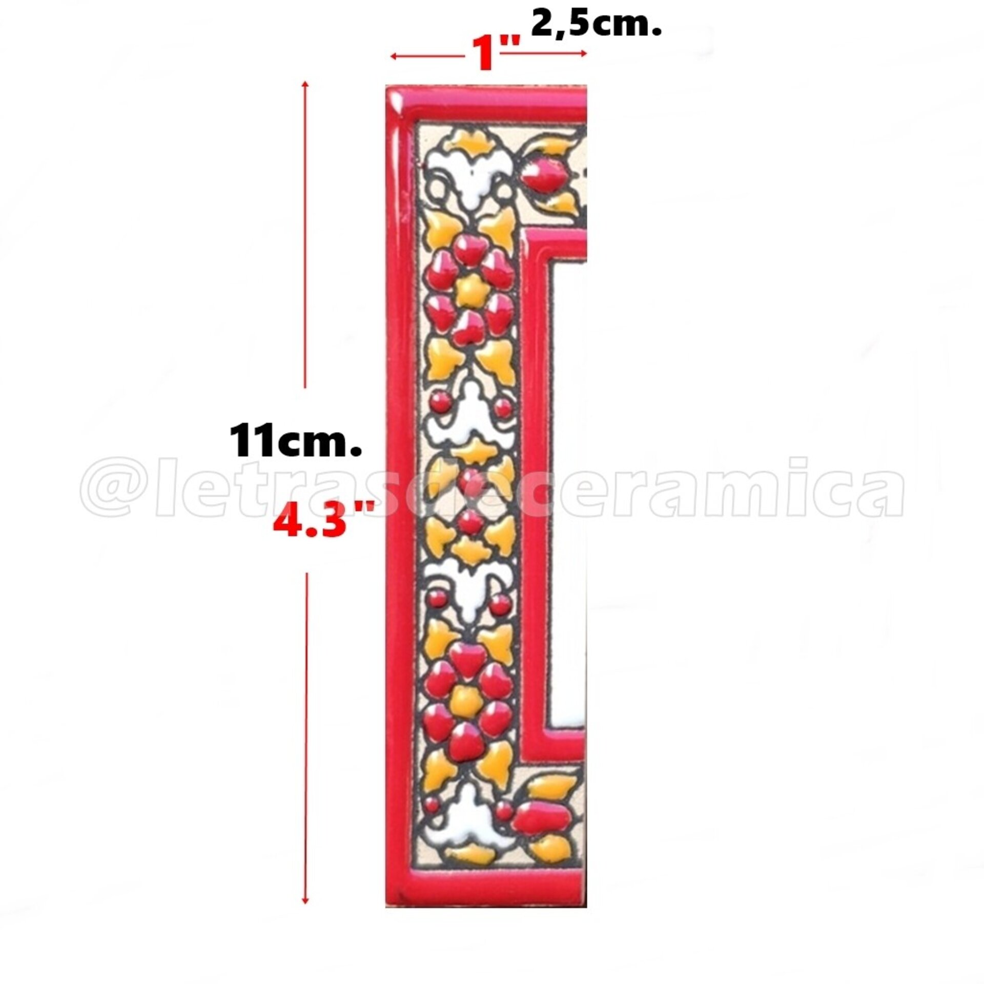 Letras y Números modelo "ROJAS-M1" - 11cm. (2.1") - 3