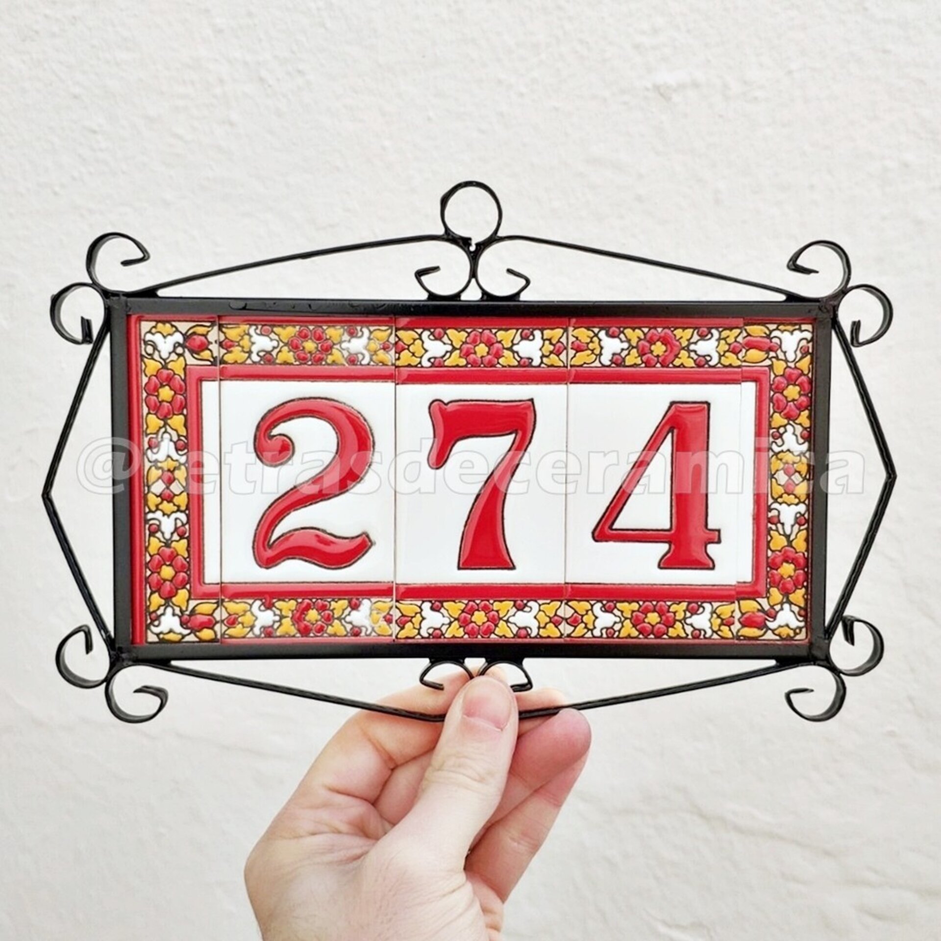 Letras y Números modelo "ROJAS-M1" - 11cm. (2.1") - 4