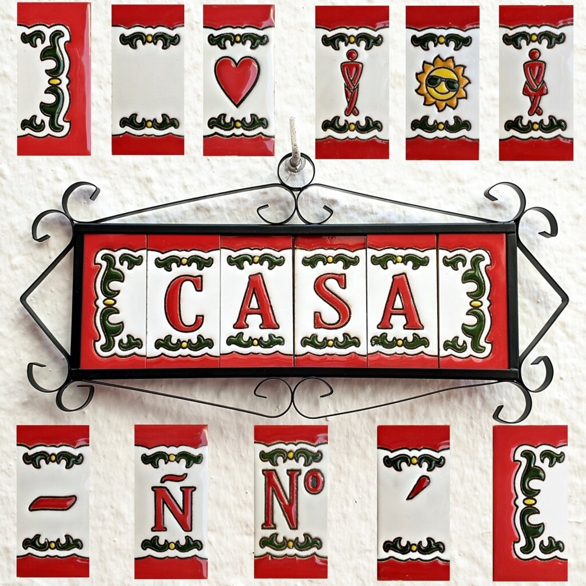 Letras y Números modelo "XMas" - 7,5cm. (3") - 3