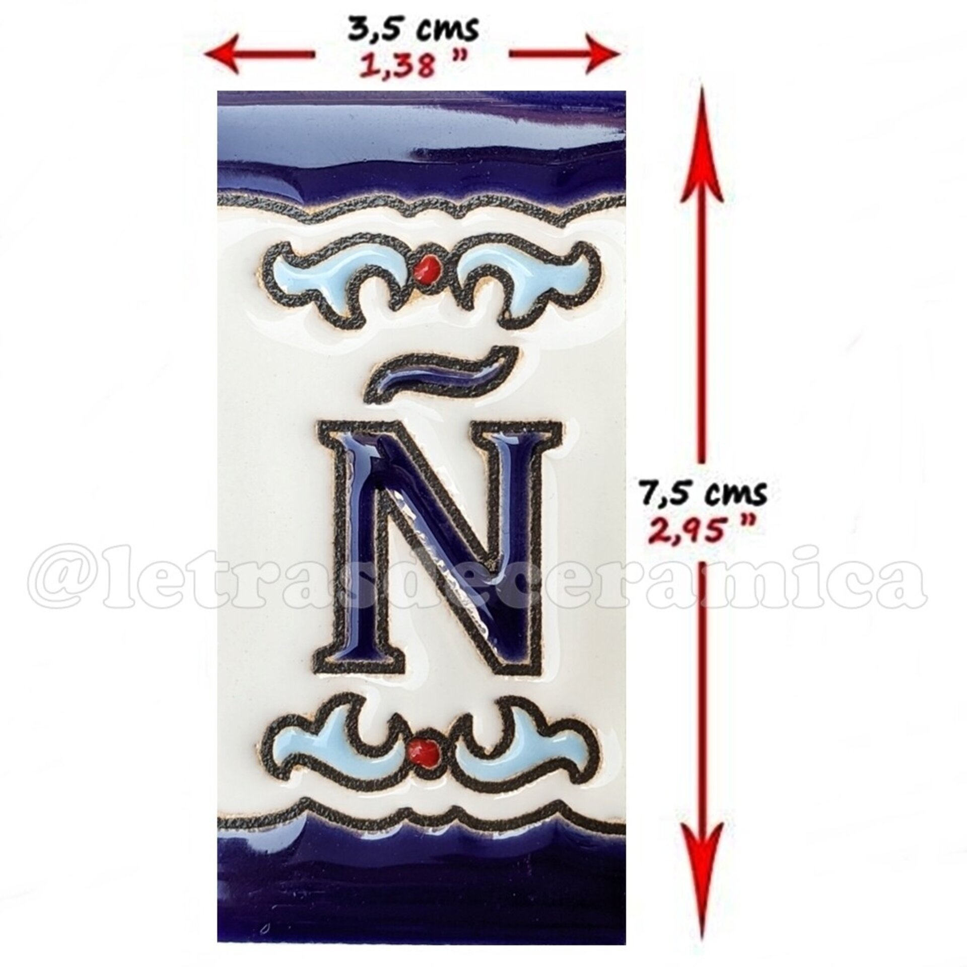 Letras y Números modelo "RenacAz" - 7,5cm. (3") - 2