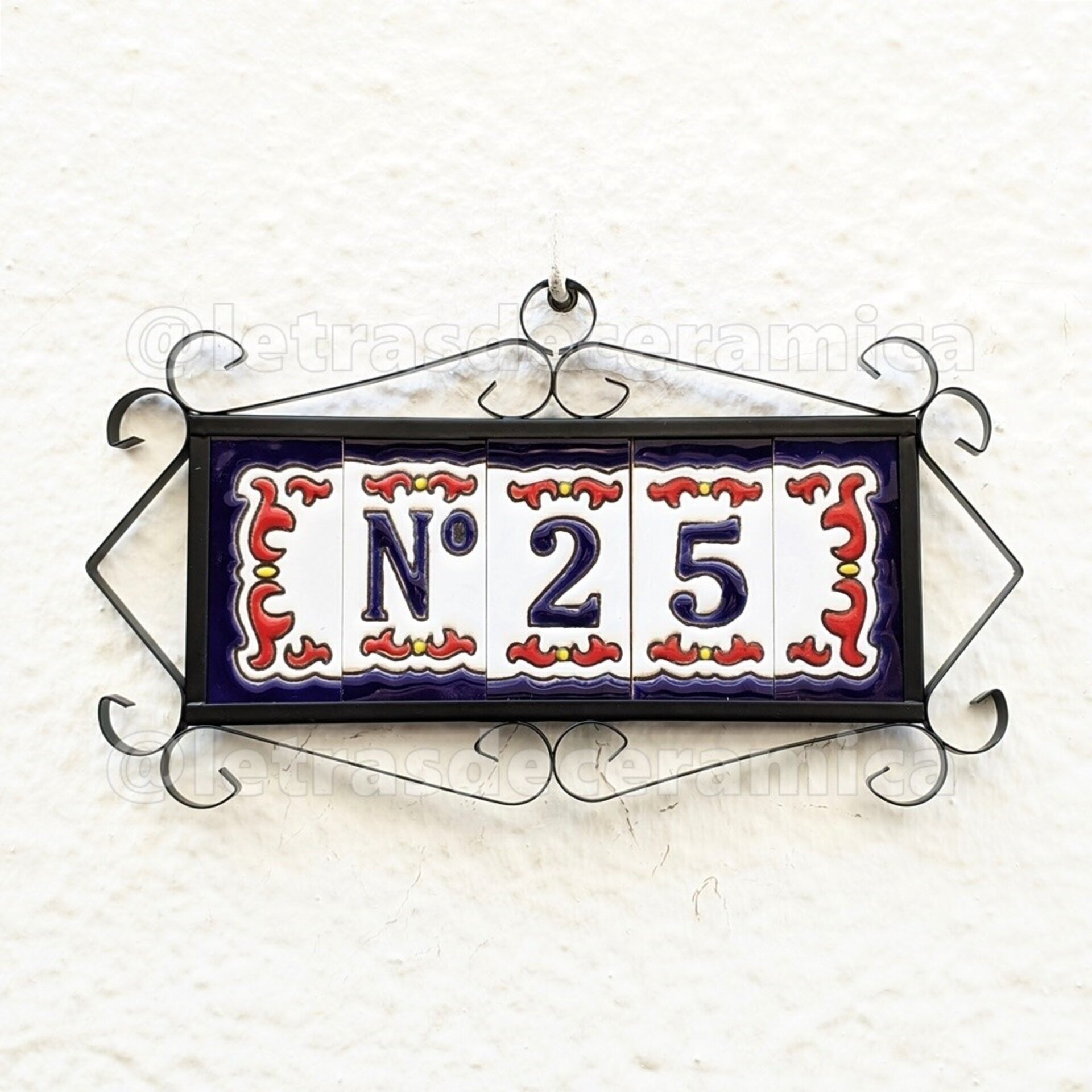 Letras y Números modelo "RenacRoj" - 7,5cm. (3") - 8