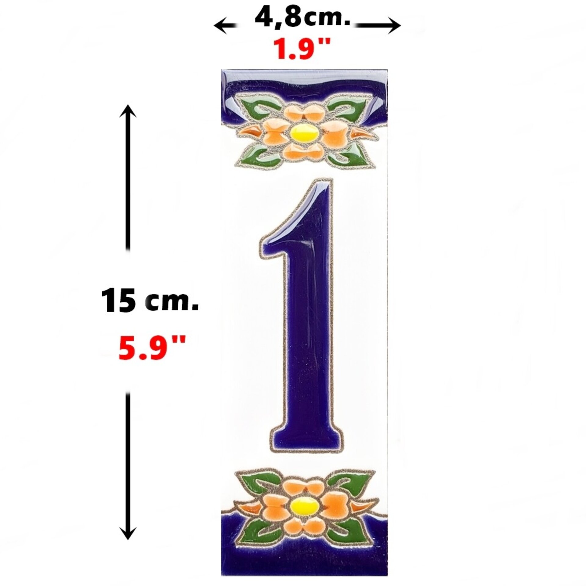 Letras y Números modelo "AMAPOLA" - 15cm. (6") - 2