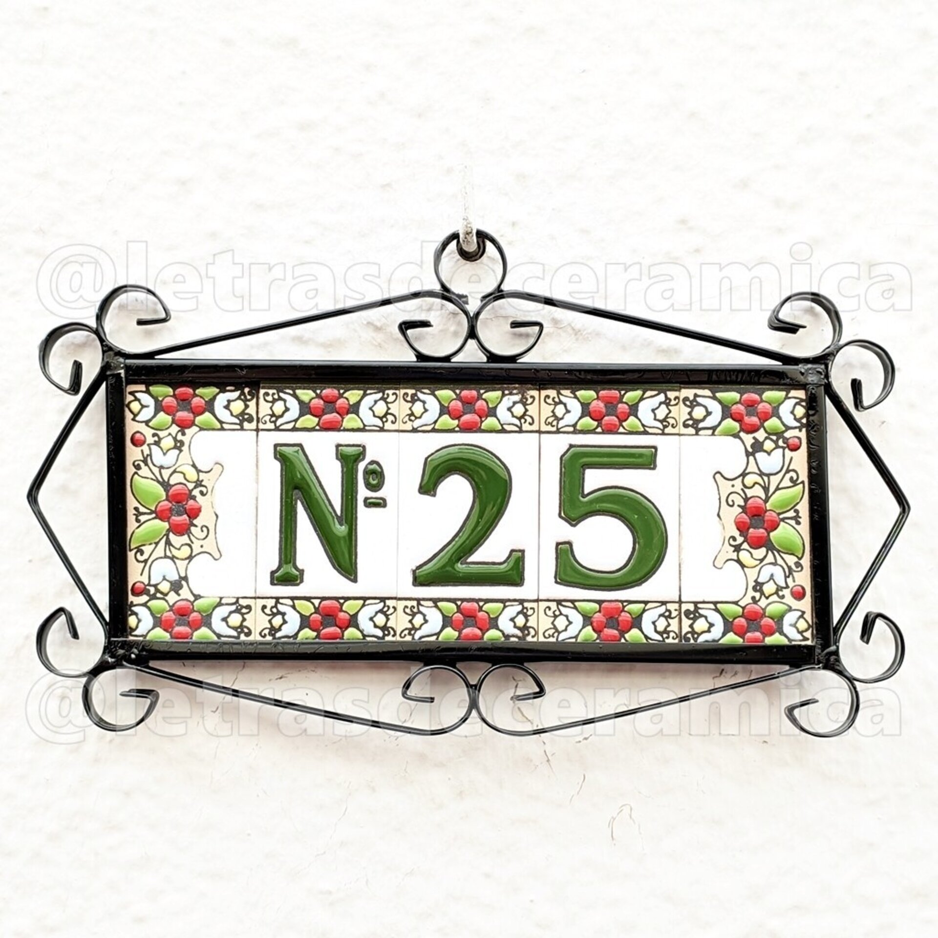 Letras y Números modelo "JARDIN" - 7,5cm. (3") - 10