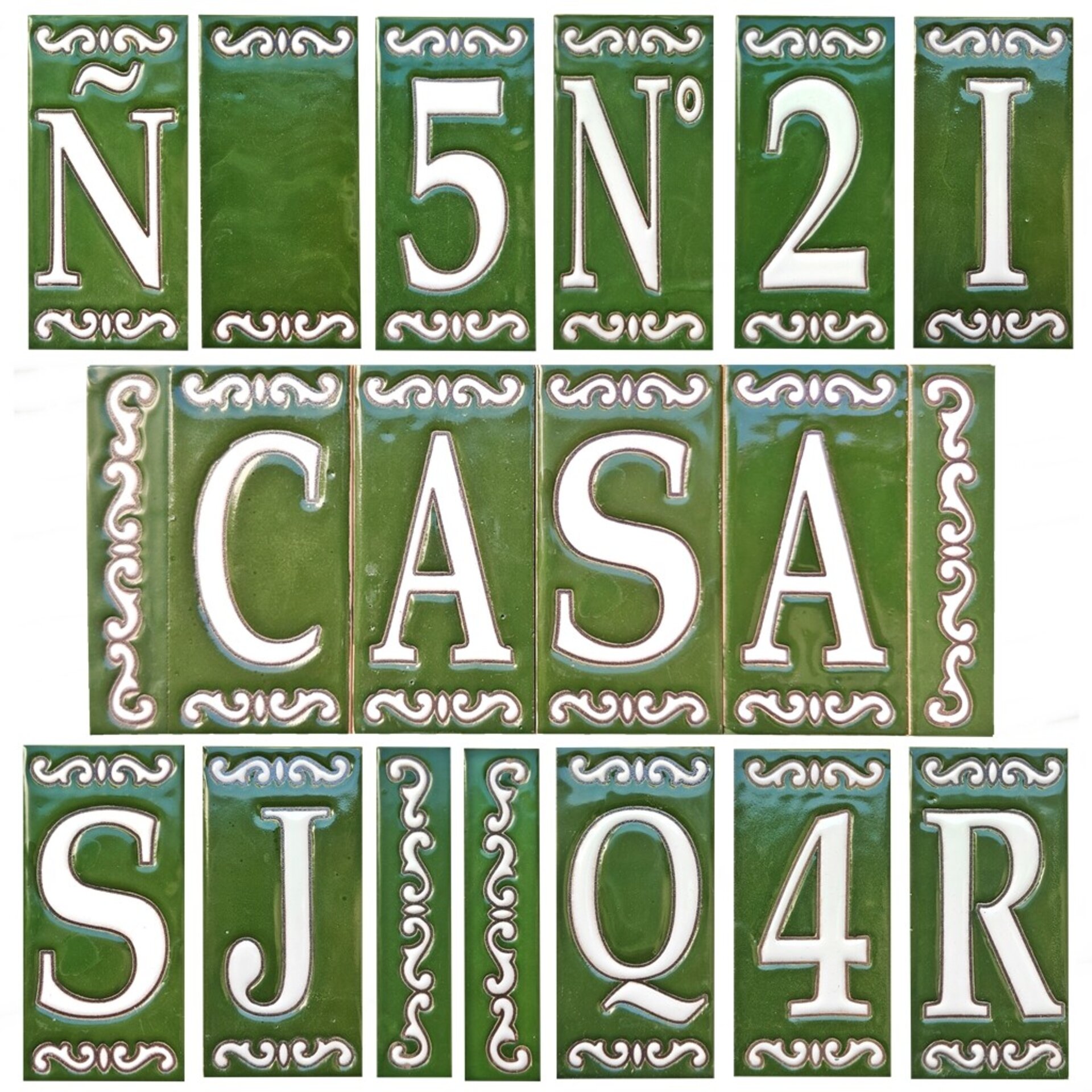 Letras y Números modelo "OLIVO" - 11cm. (2.1") - 1