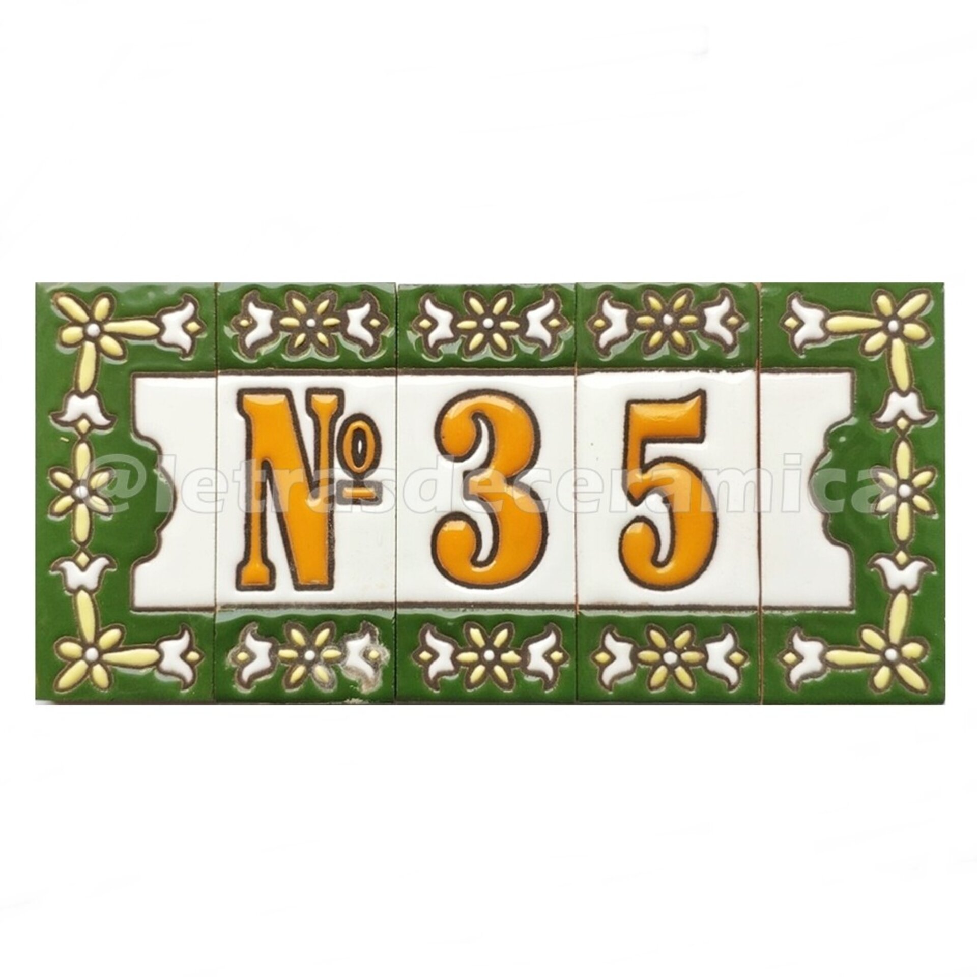 Letras y Números modelo "VERDES2" - 7,3cm. (3") - 9