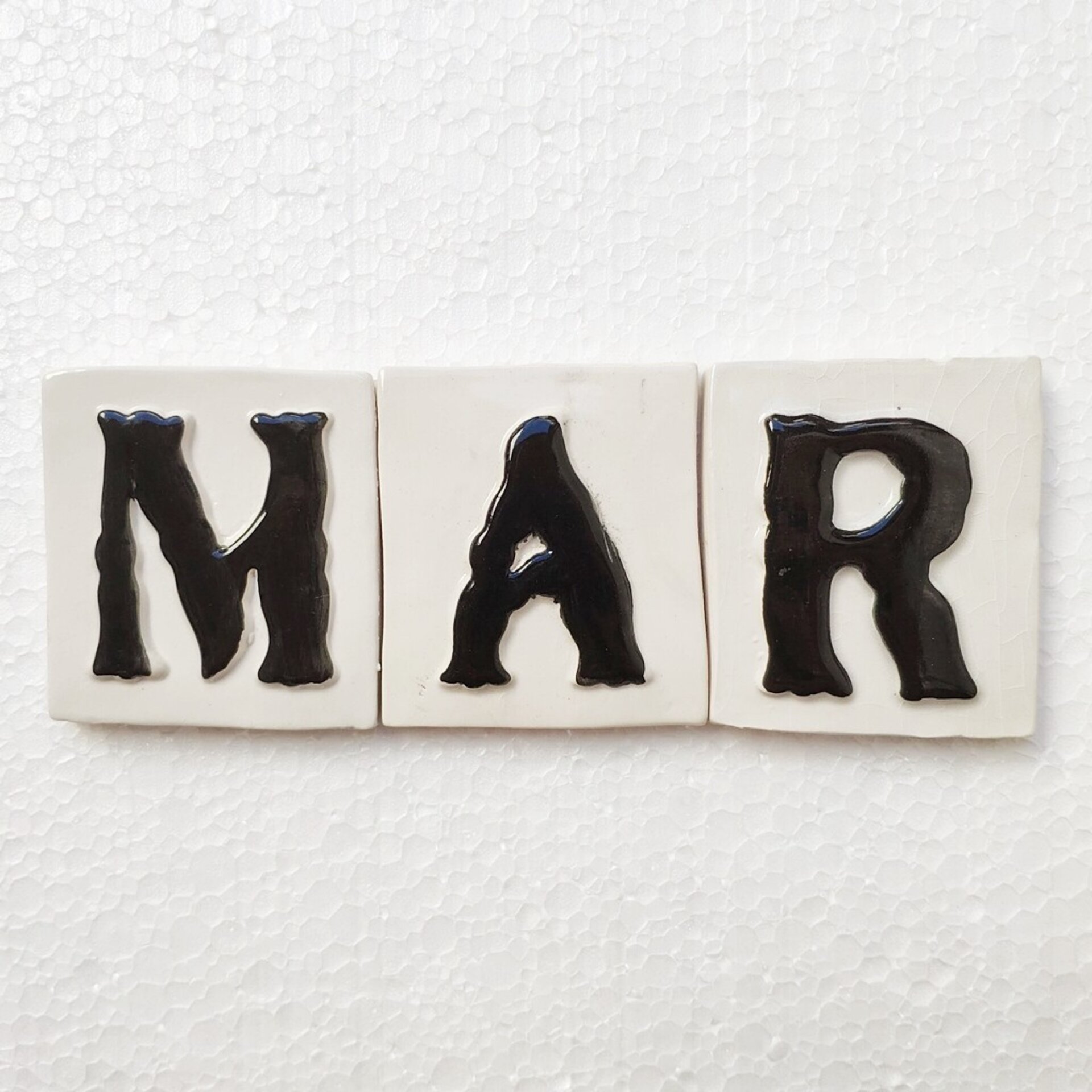 Letras y Números modelo "CLÁSICA-Negra" - 7,5cm. (3") - 6