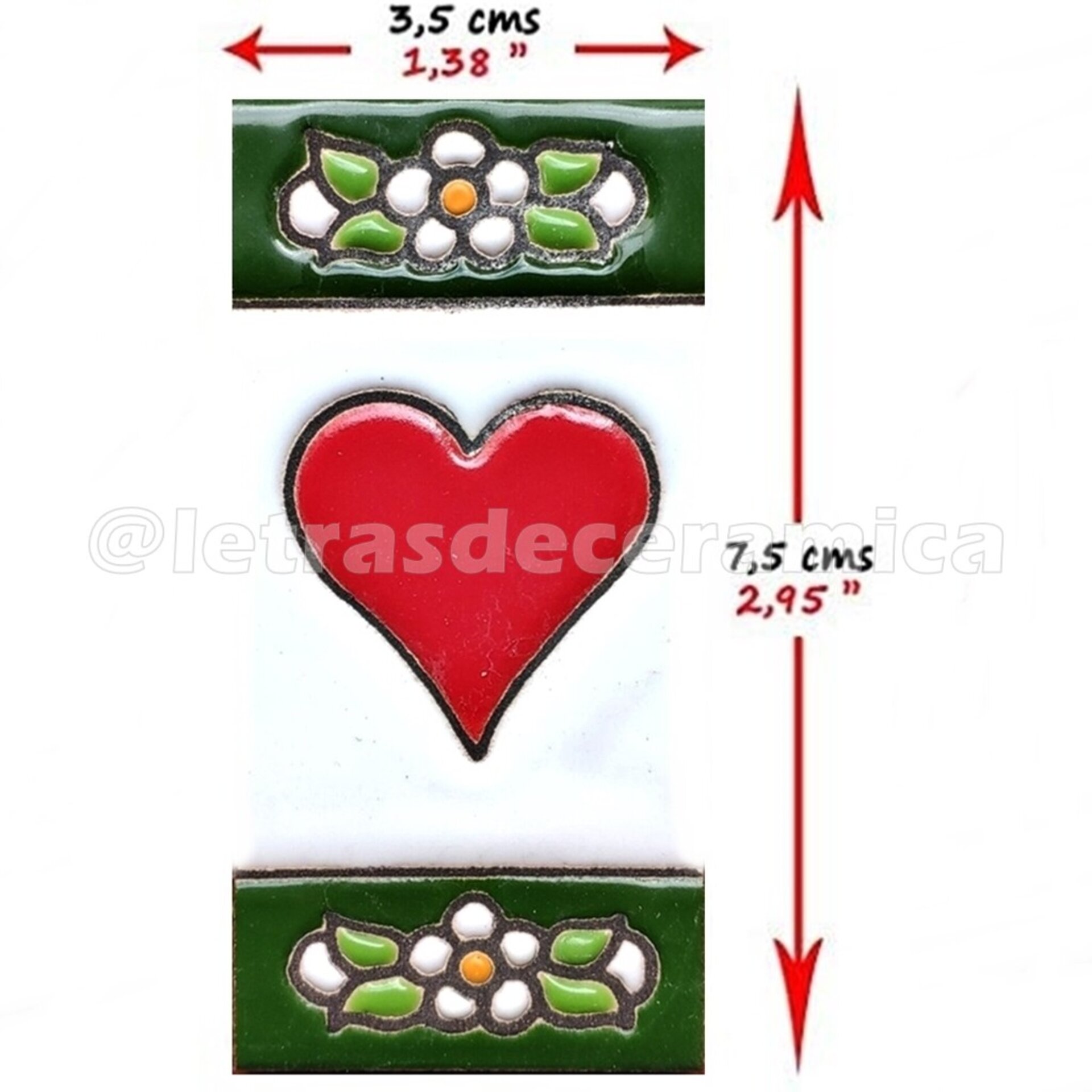 Letras y Números modelo "VERDES" - 7,5cm. (3") - 3