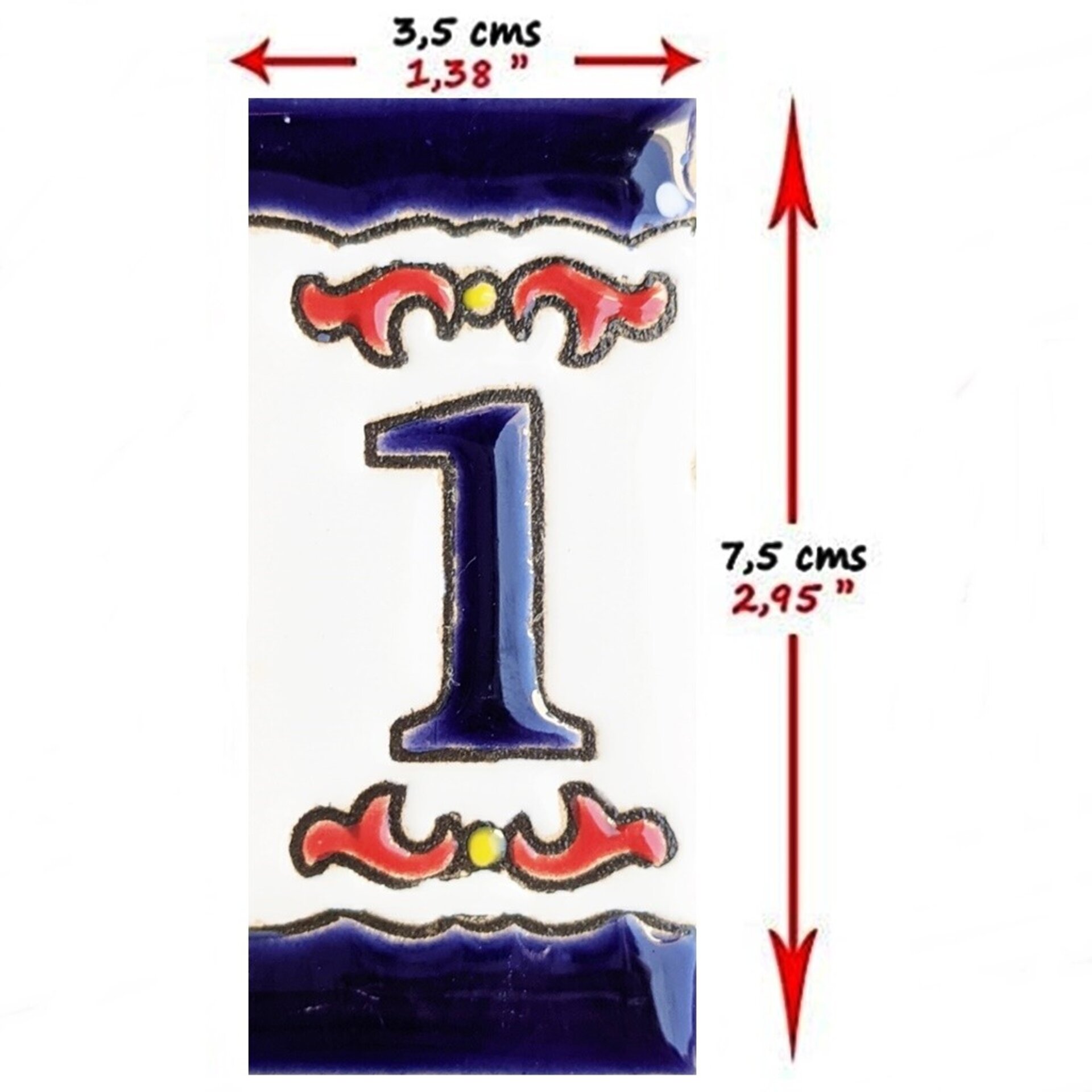 Letras y Números modelo "RenacRoj" - 7,5cm. (3") - 2