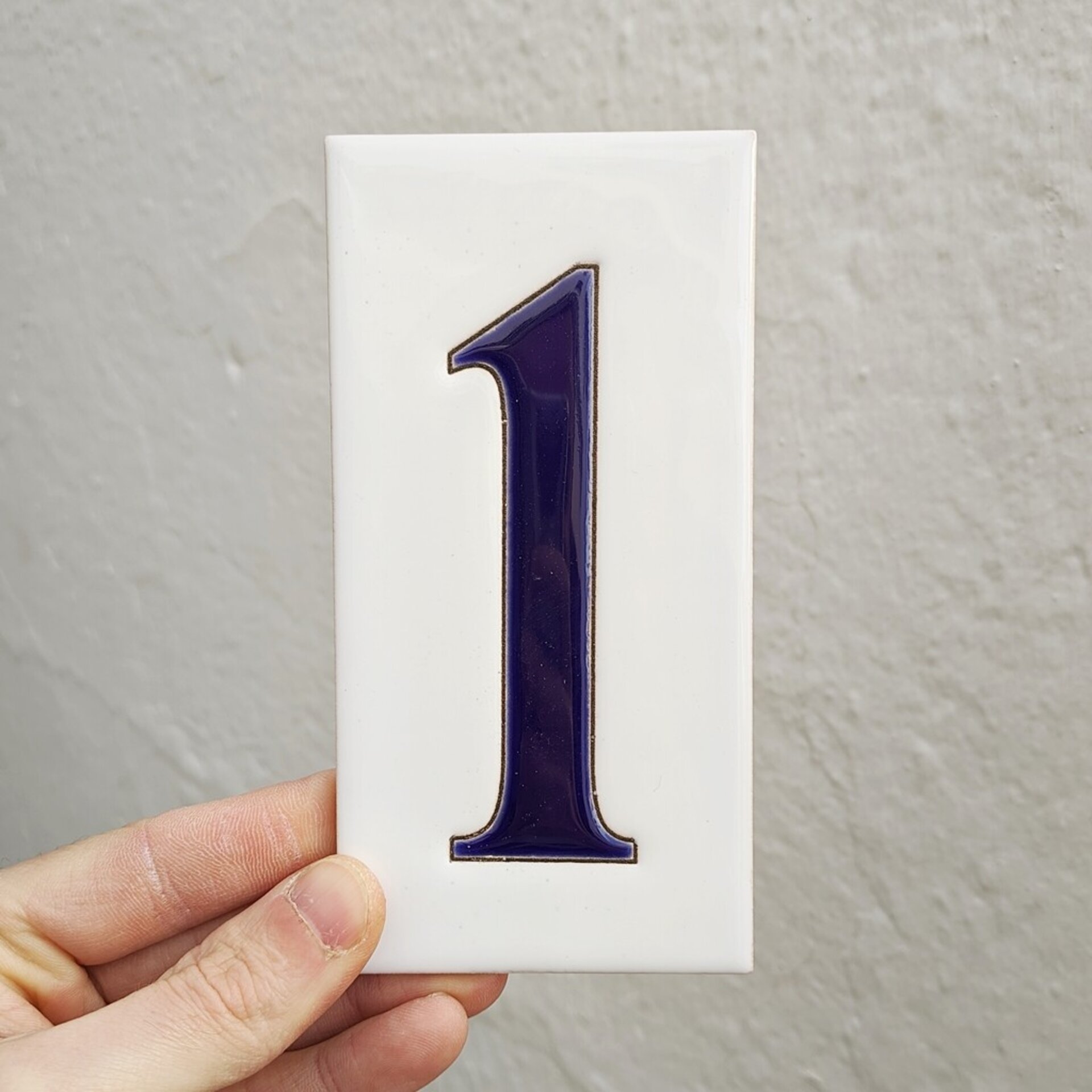 Números simples "AZULES" - 15cm. (6") - 4