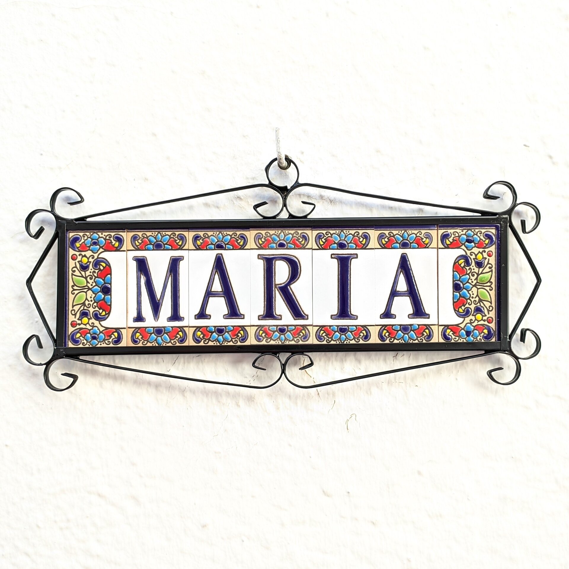 Letras y Números modelo "FLOR-AZUL" - 7,5cm. (3") - 7