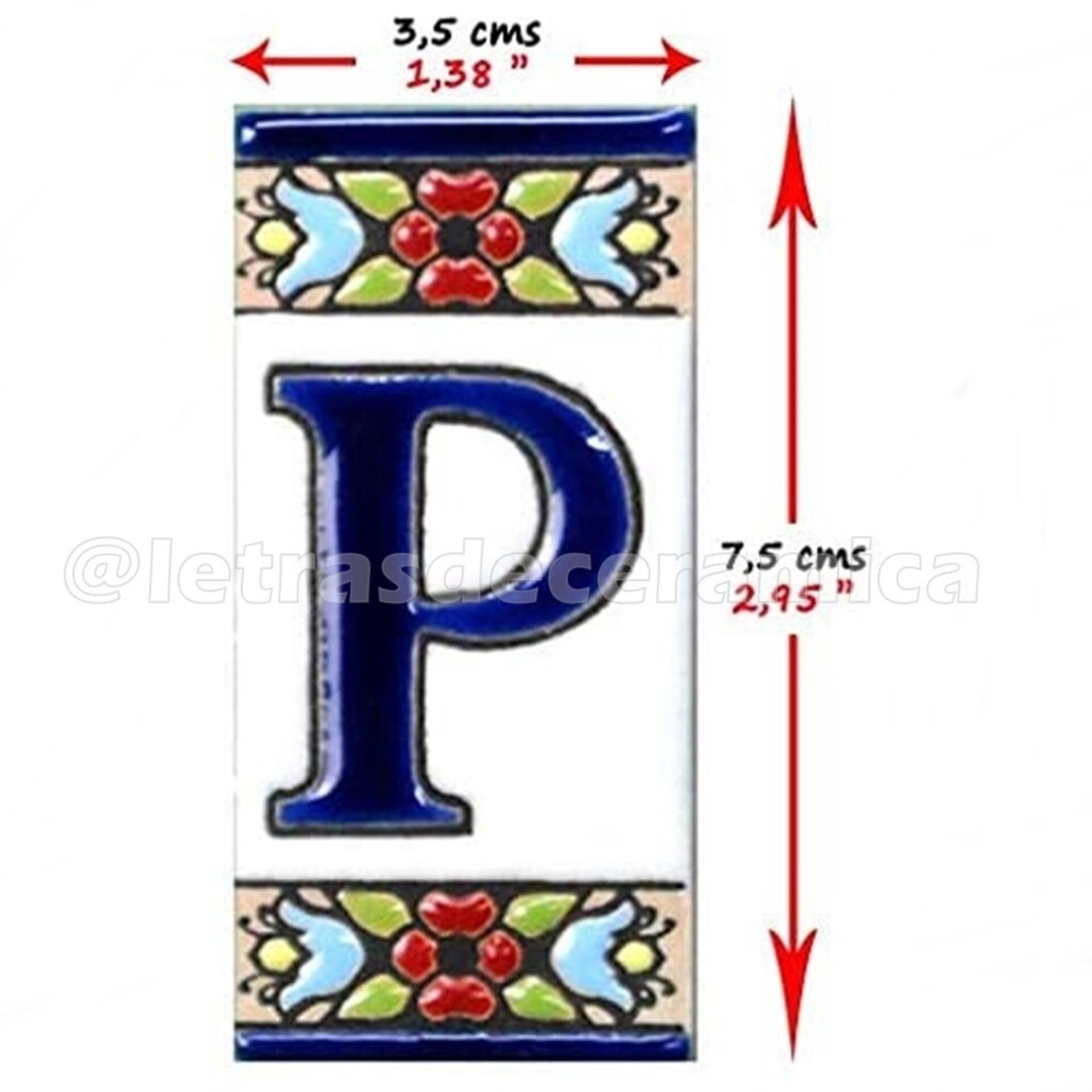 Letras y Números modelo "FLORES" - 7,5cm. (3") - 2
