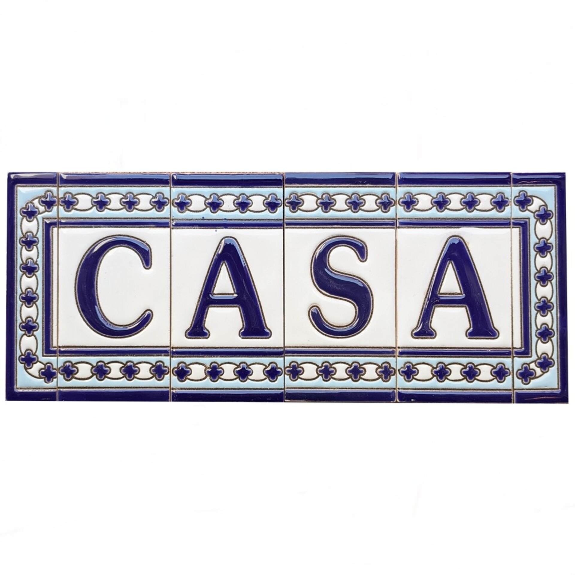 Letras y Números modelo "AZUL-BLANCO" - 11cm. (2.1") - 11