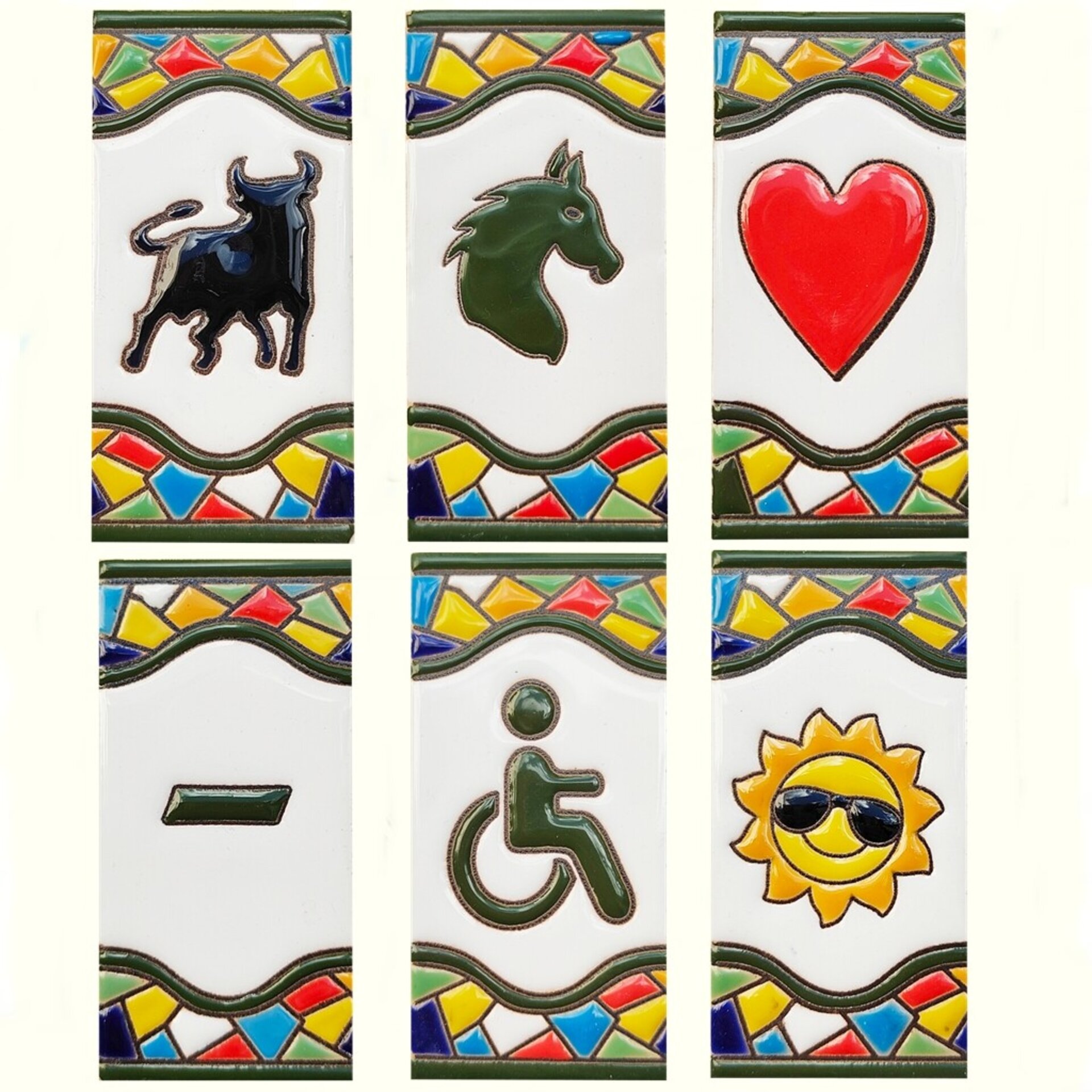 Letras y Números modelo "RONDA-MVerde" - 11cm. (2.1") - 2