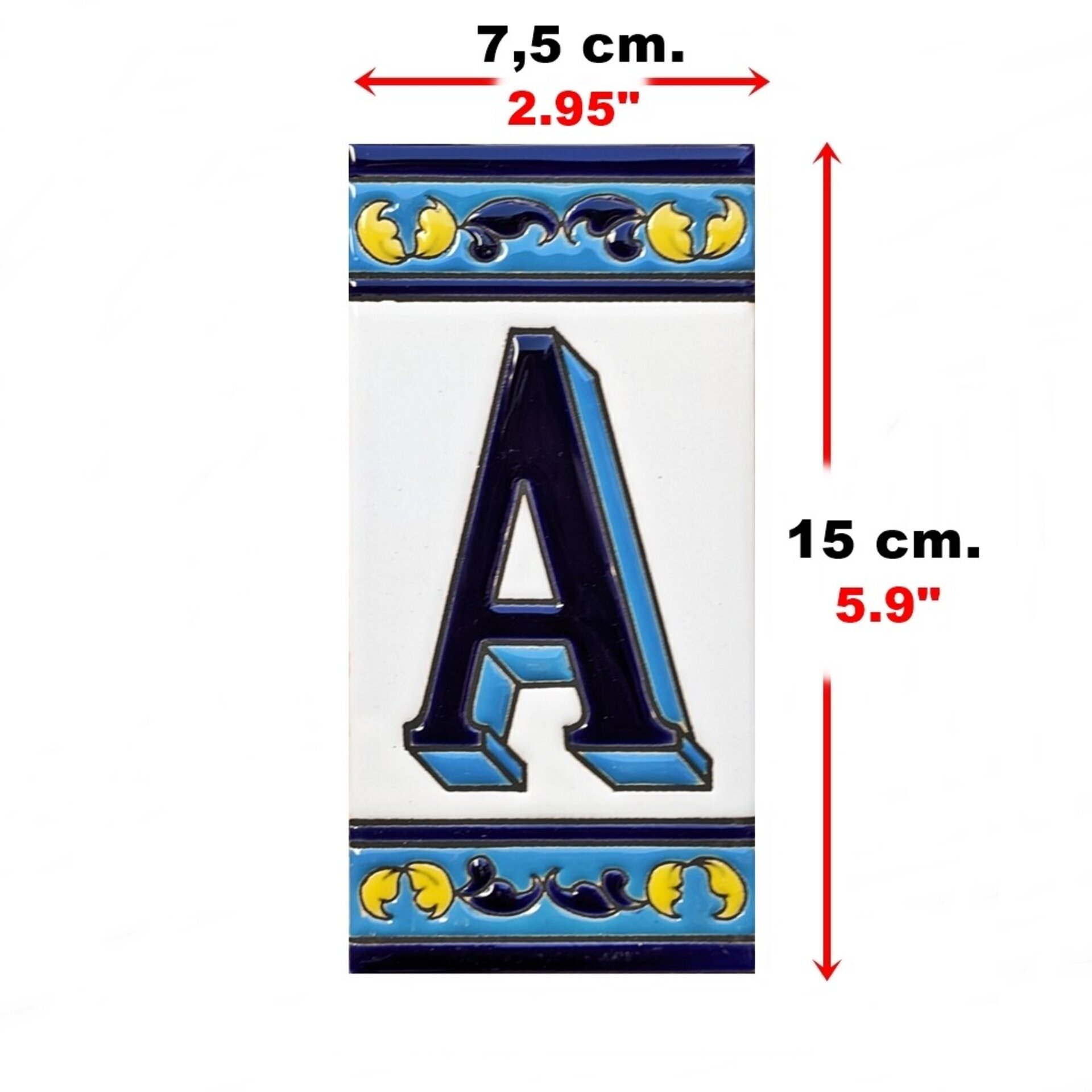Letras y Números modelo "RENACIMIENTO-GAz" - 15cm. (6") - 2