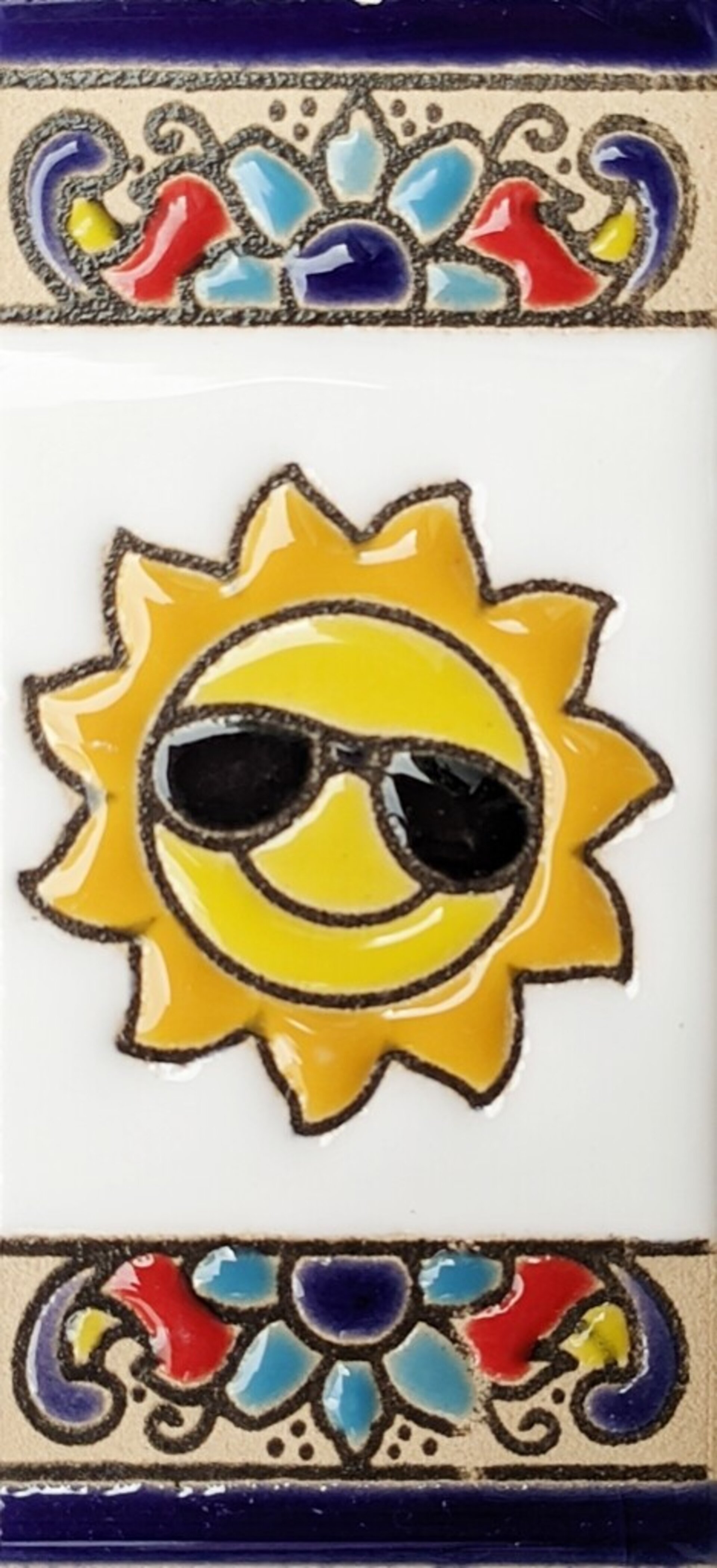 Letras y Números modelo "FLOR-AZUL" - 7,5cm. (3") - 15