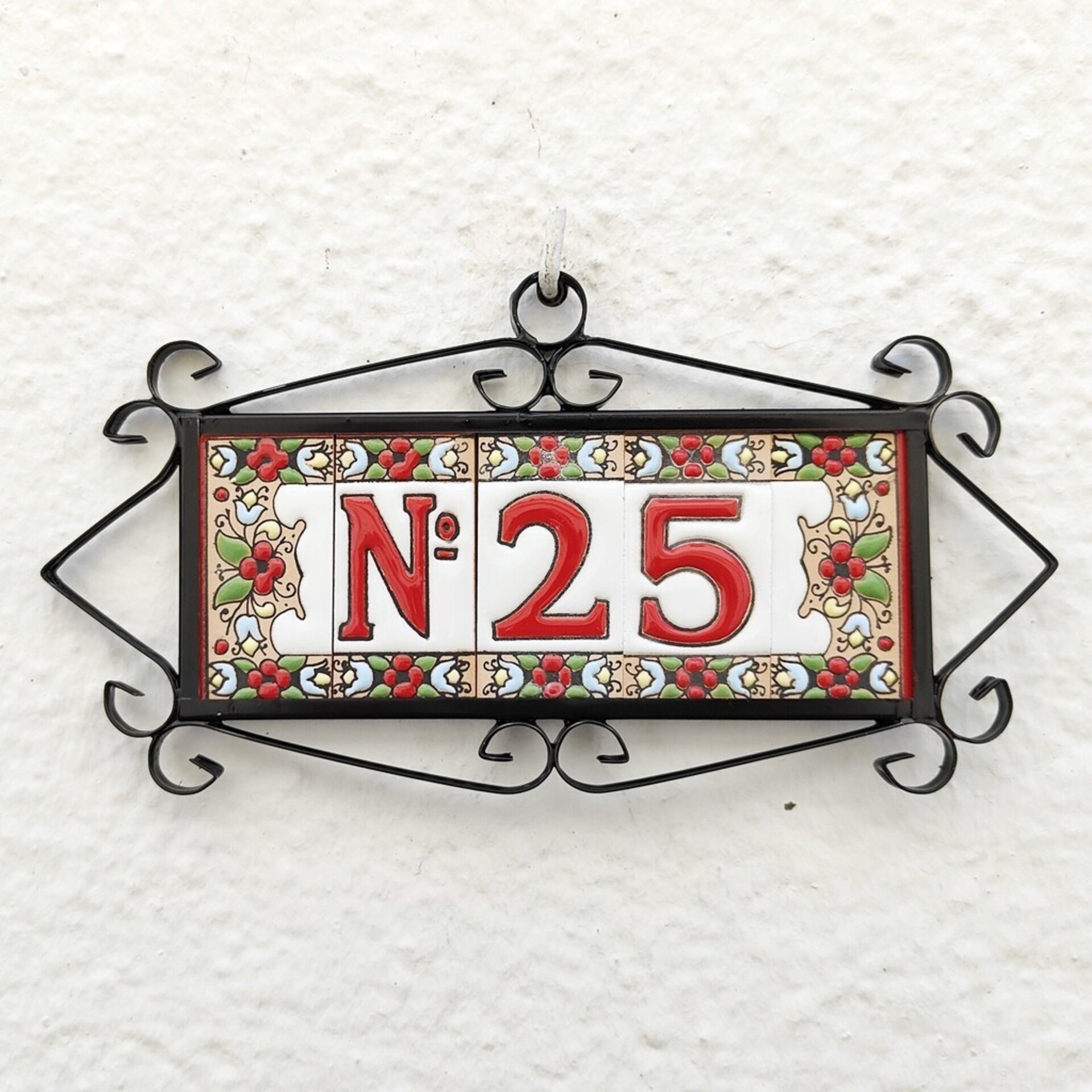 Letras y Números modelo "JARDIN-Rojo" - 7,5cm. (3") - 5