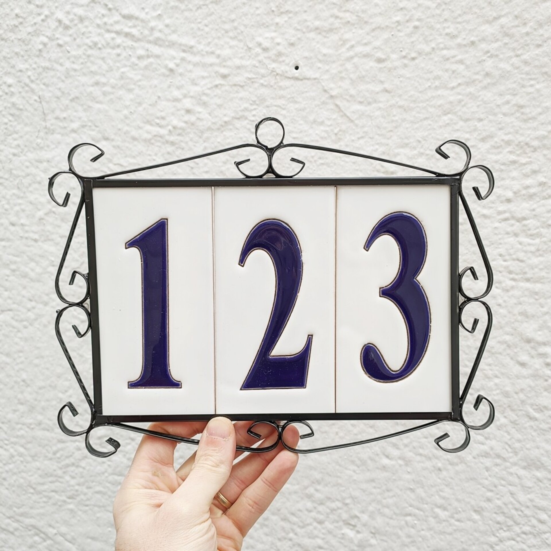 Números simples "AZULES" - 15cm. (6") - 3