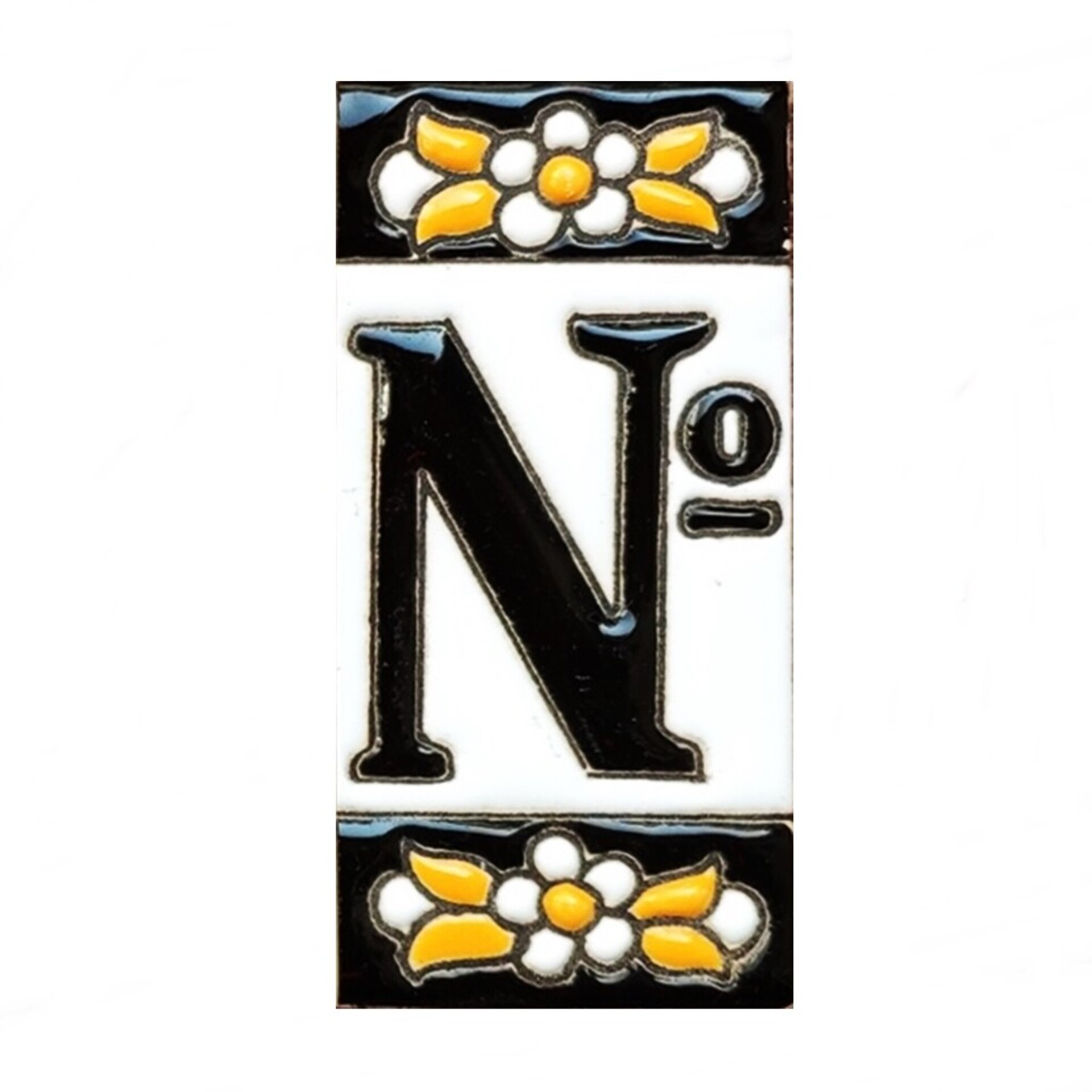 Letras y Números modelo "NEGRAS" - 7,5cm. (3") - 10