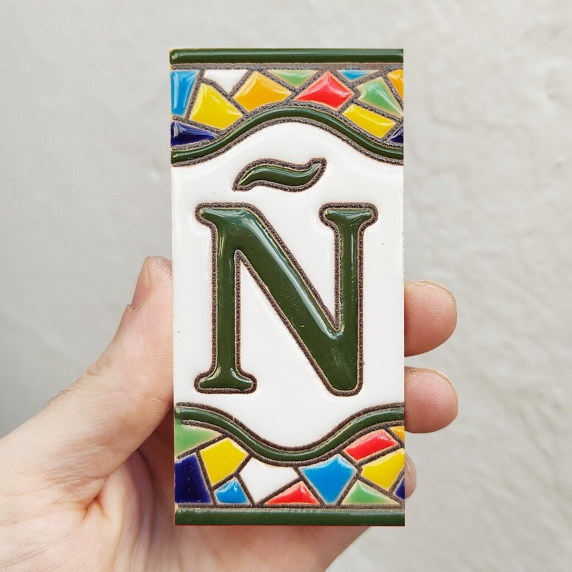 Letras y Números modelo "RONDA-MVerde" - 11cm. (2.1") - 10
