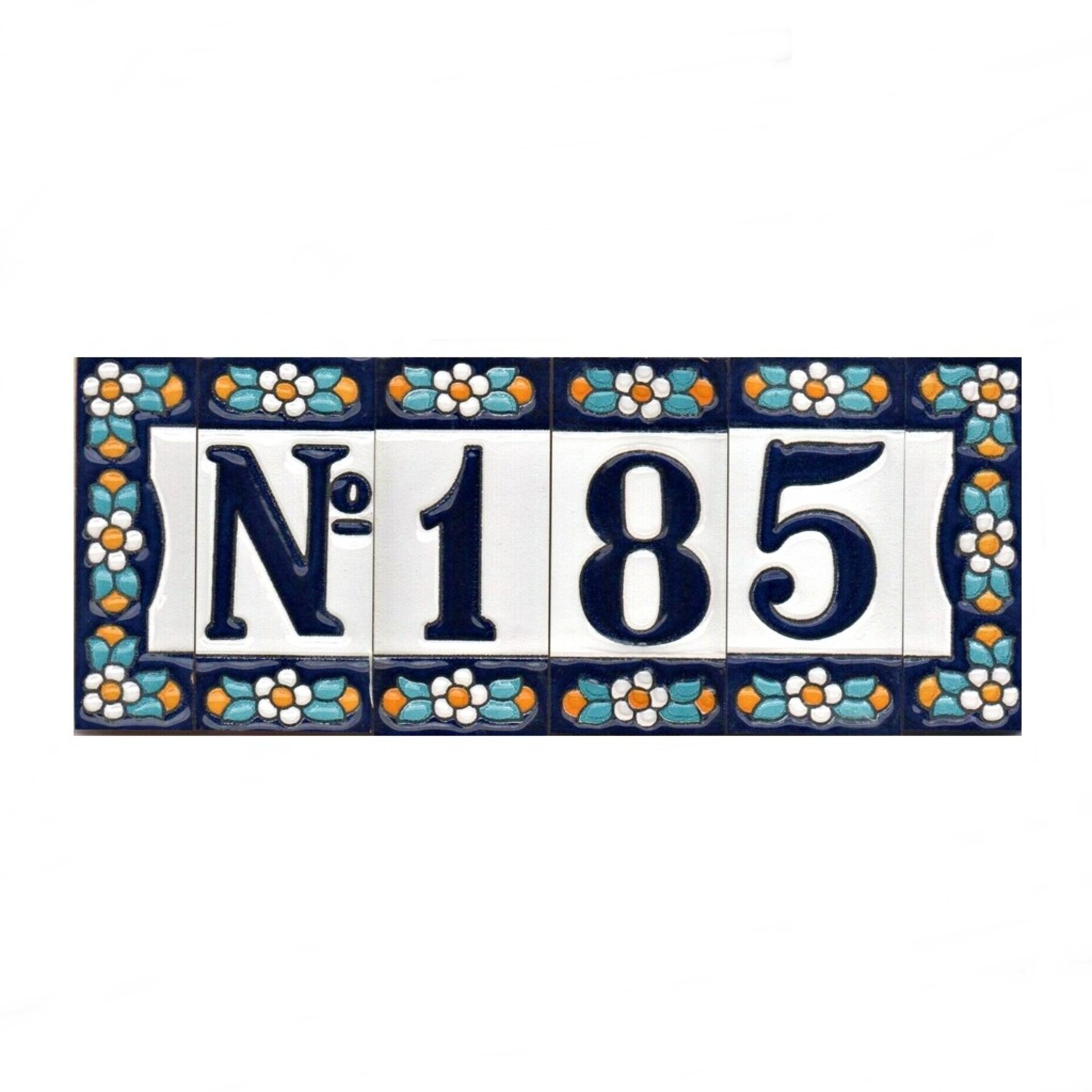 Letras y Números modelo "AZUL1" - 7,5cm. (3") - 10