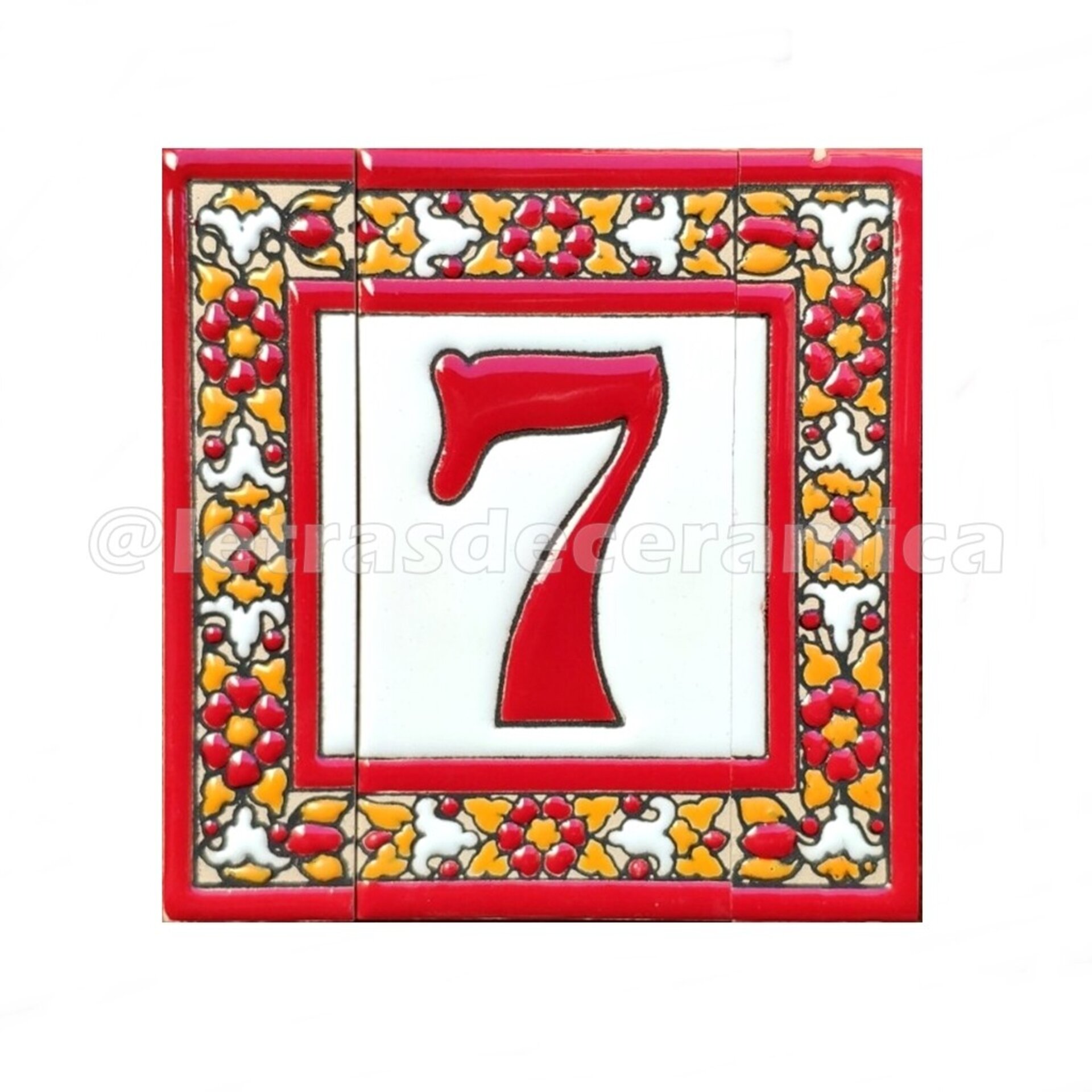 Letras y Números modelo "ROJAS-M1" - 11cm. (2.1") - 7