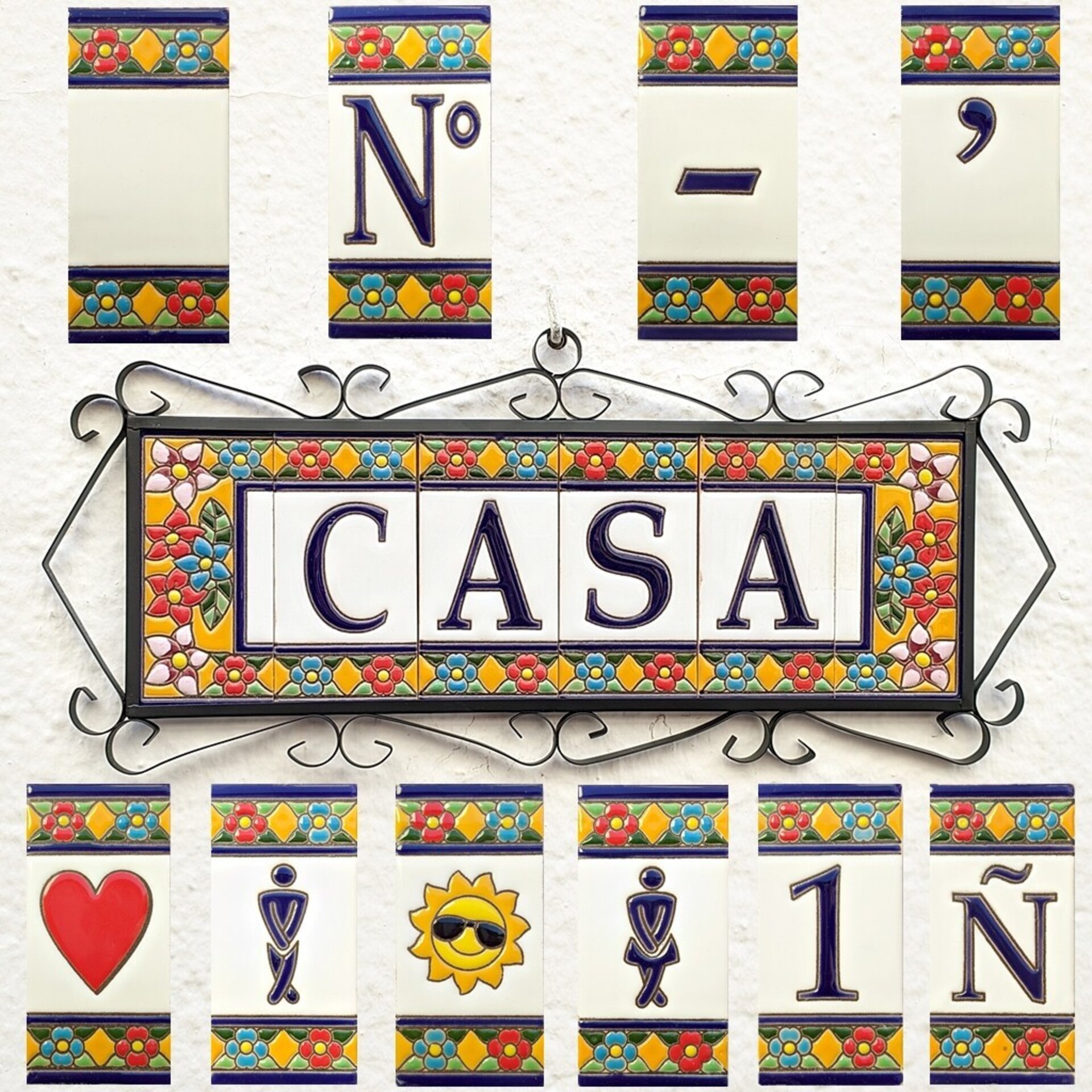 Letras y Números modelo "ANDALUSIA" - 11cm. (2.1") - 3