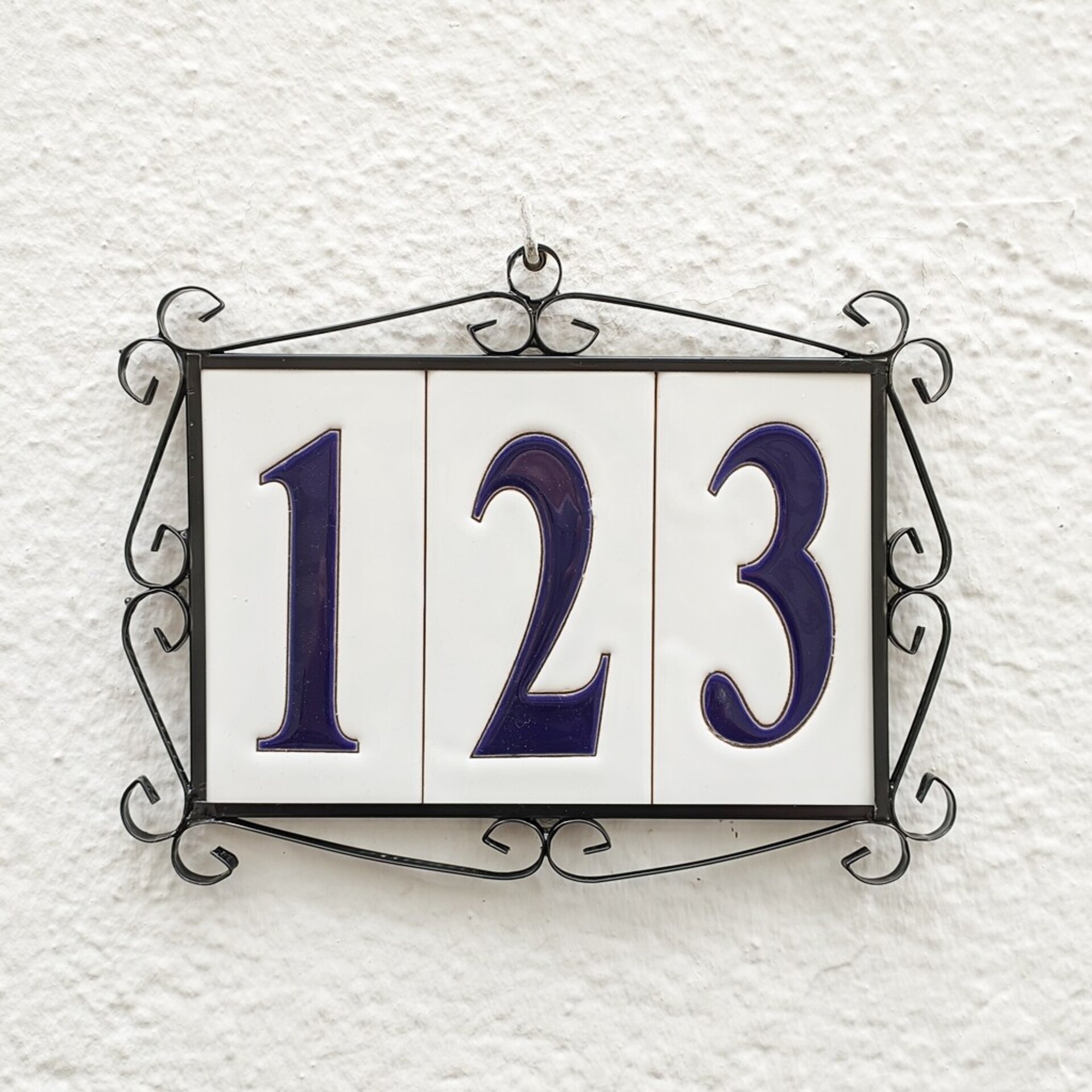 Números simples "AZULES" - 15cm. (6") - 1