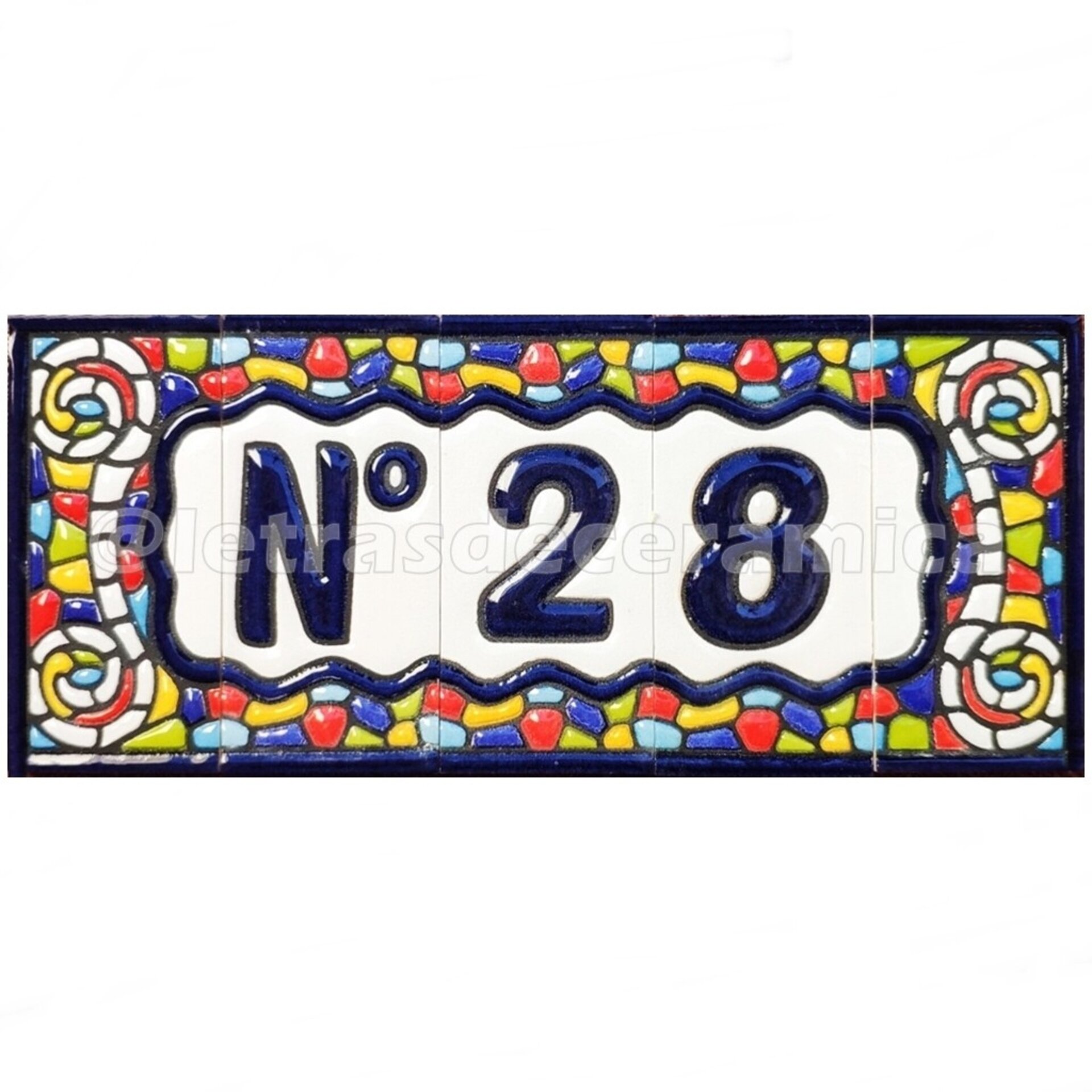 Letras y Números modelo "COLORES" - 7,5cm. (3") - 6