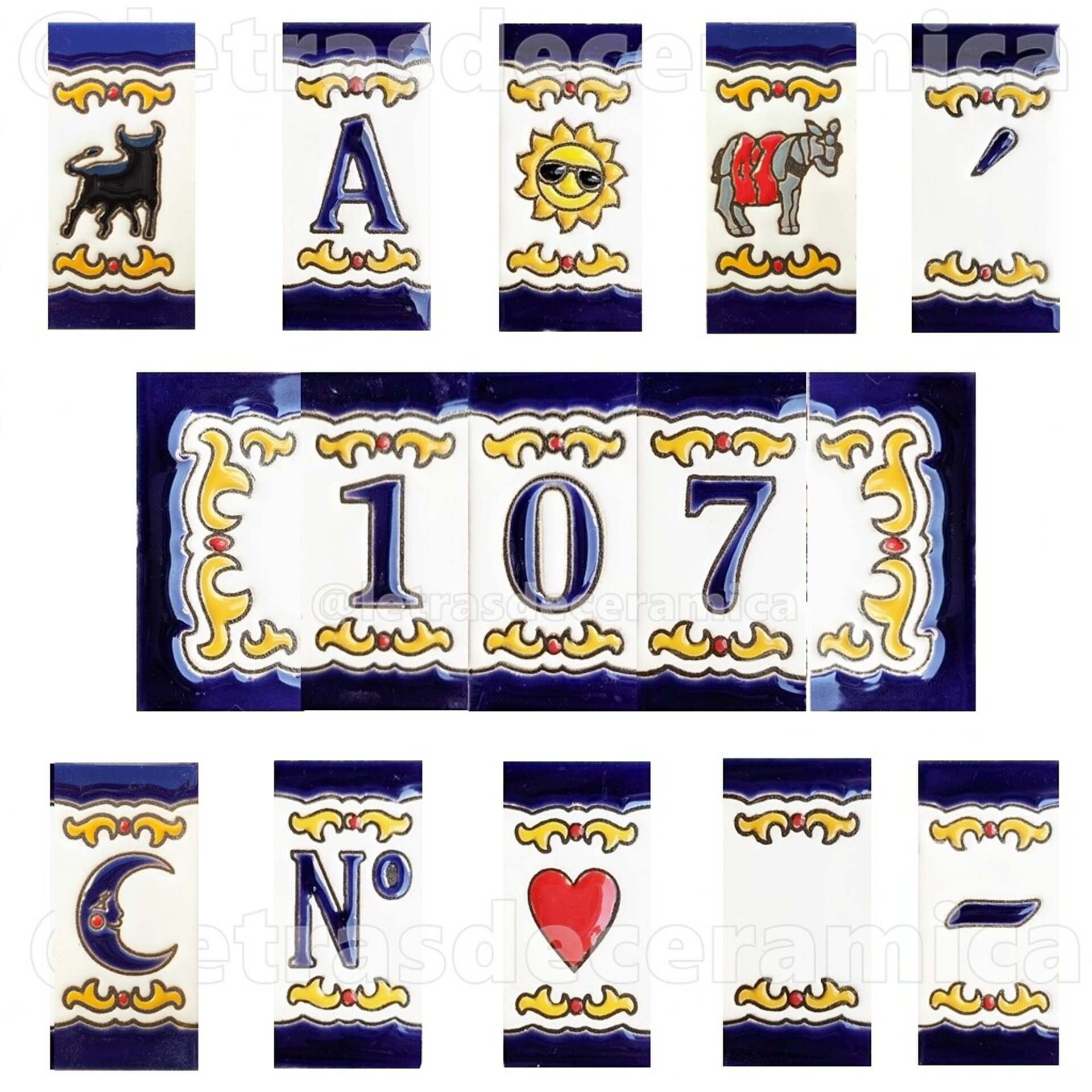 Letras y Números modelo "RenacAm" - 7,5cm. (3") - 1