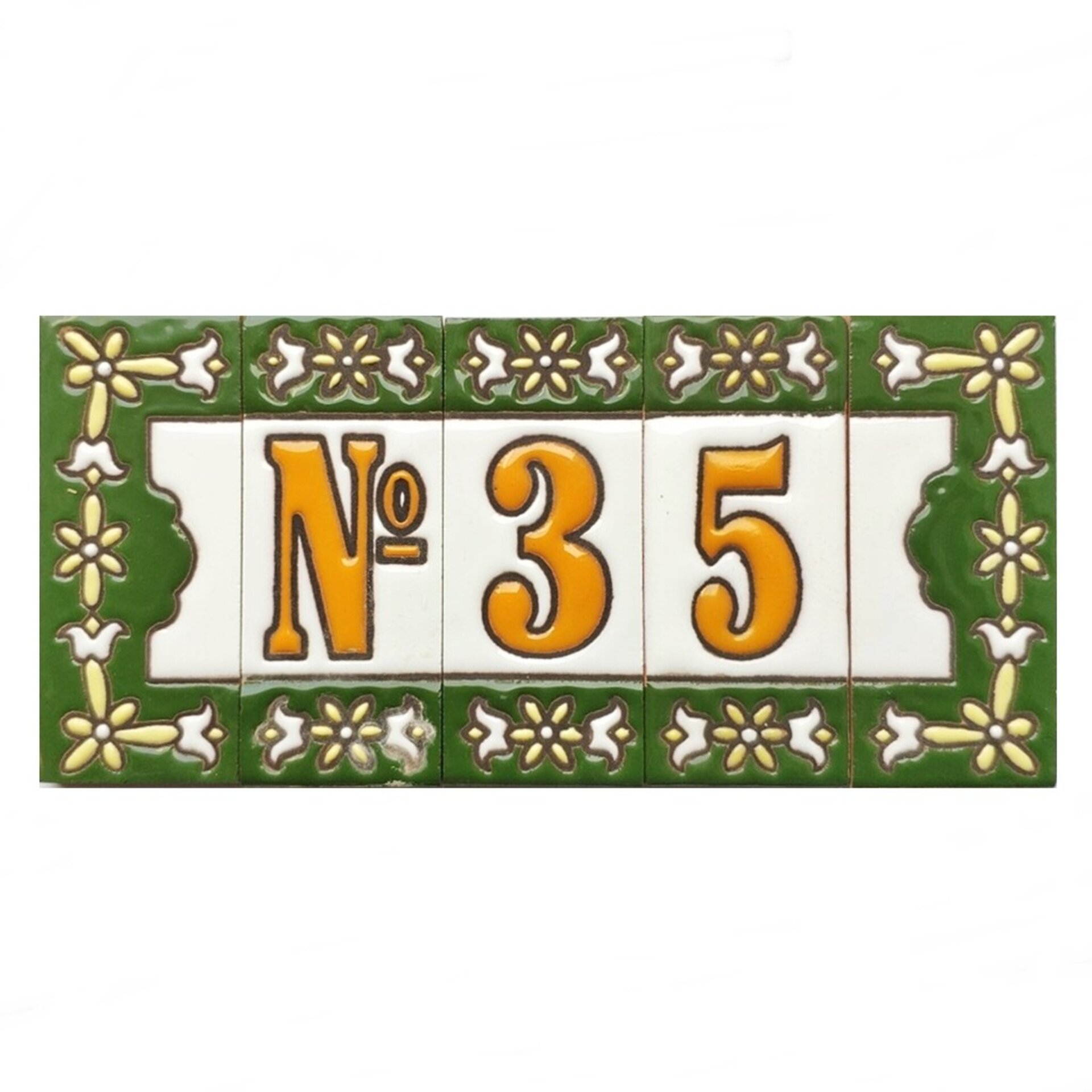 Letras y Números modelo "VERDES2" - 7,3cm. (3") - 5