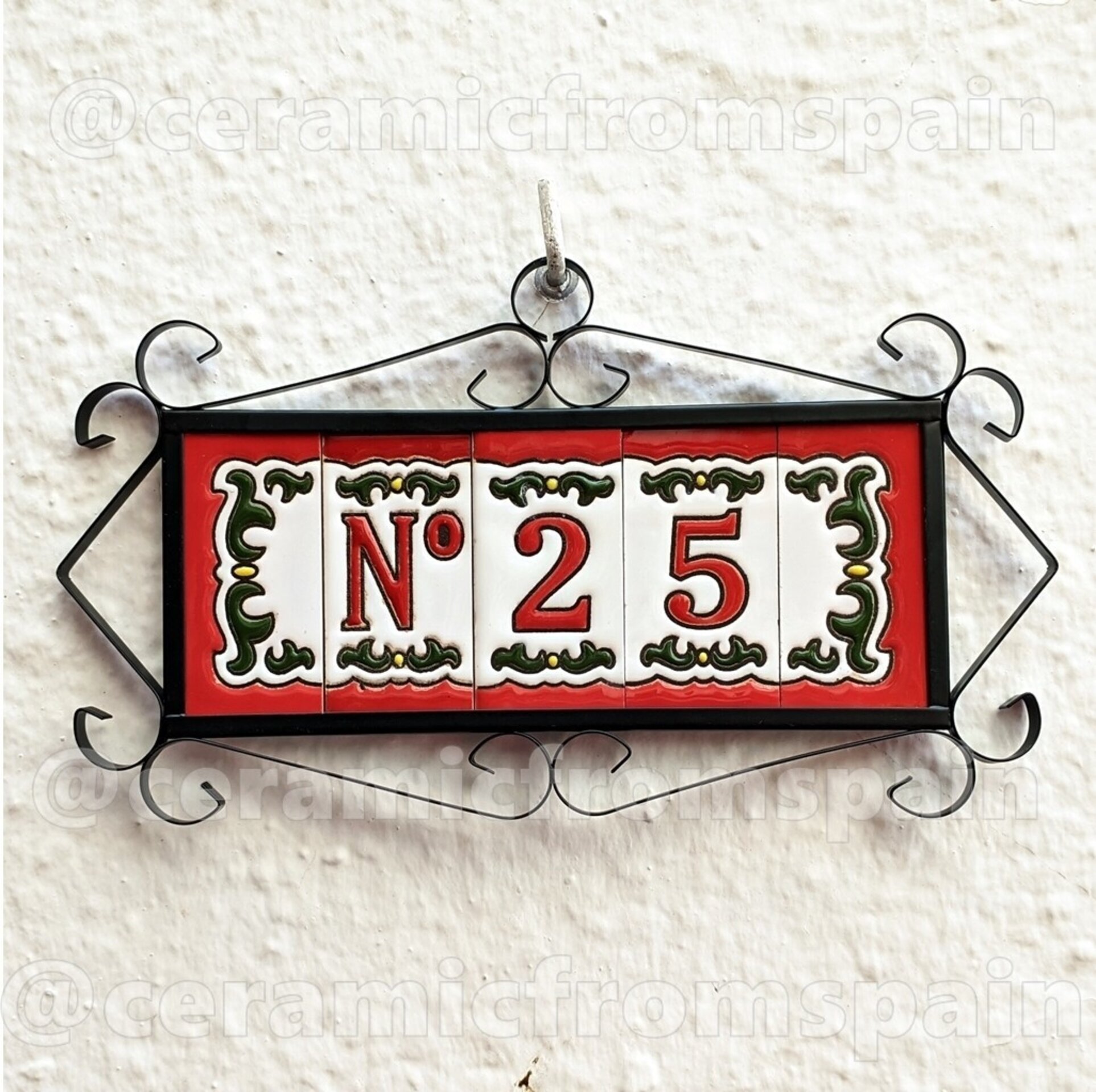 Letras y Números modelo "XMas" - 7,5cm. (3") - 13