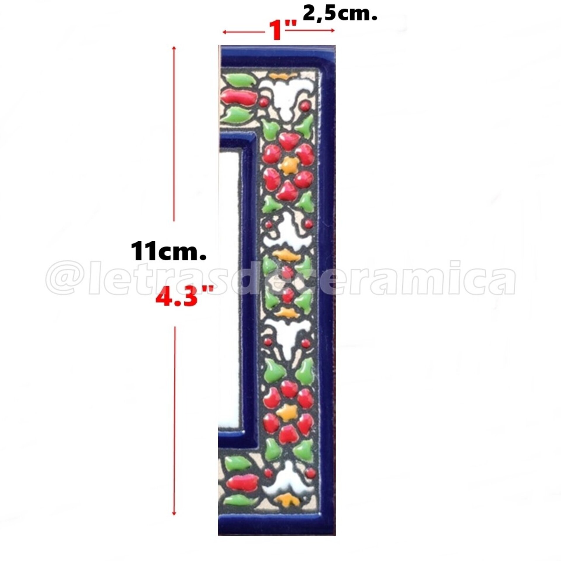 Letras y Números modelo "COLOR-M1" - 11cm. (2.1") - 3