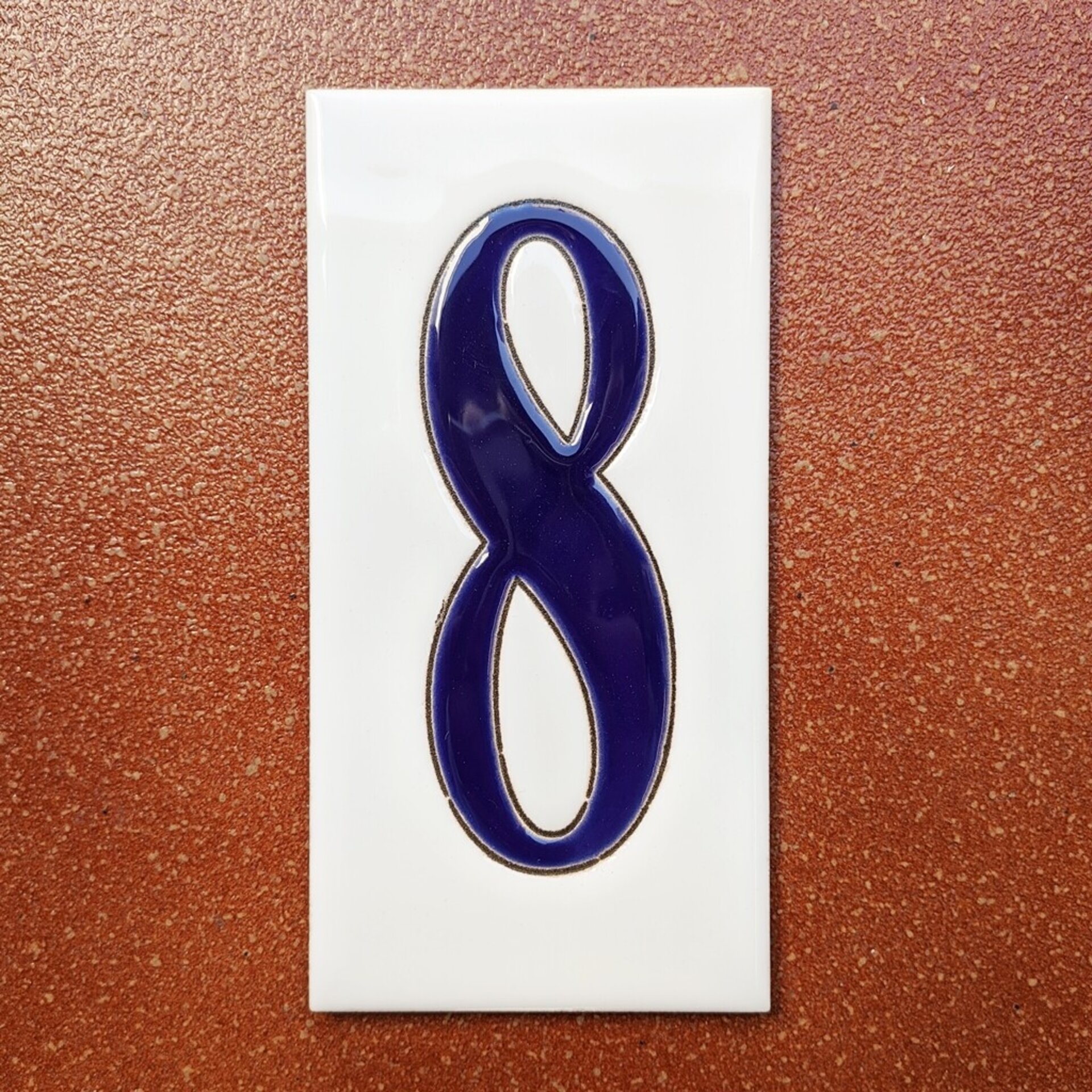 Números simples "AZULES" - 15cm. (6") - 13