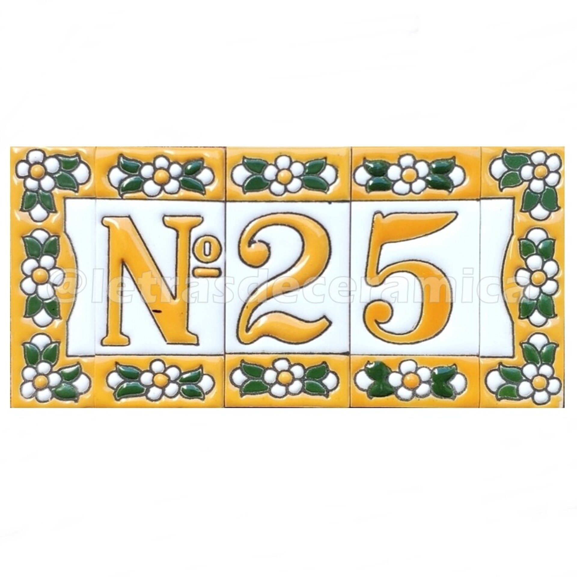 Letras y Números modelo "AMARILLAS" - 7,5cm. (3") - 13