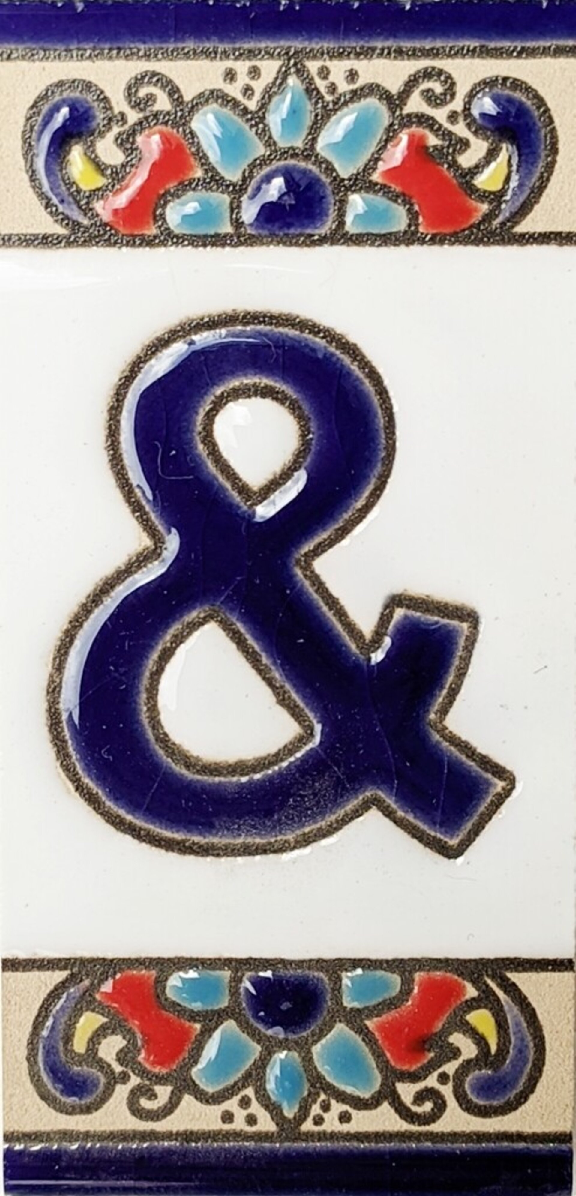 Letras y Números modelo "FLOR-AZUL" - 7,5cm. (3") - 13