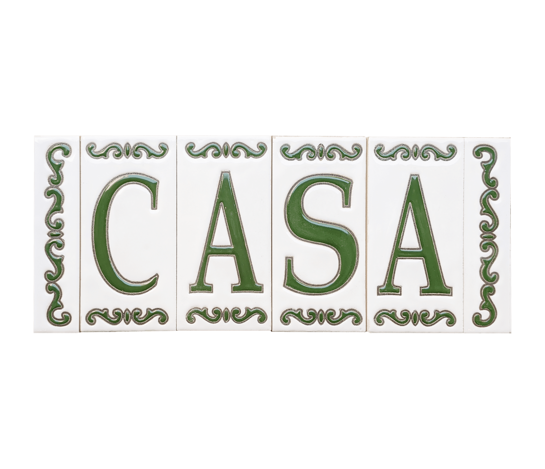 Letras y Números modelo "BOSQUE-VERDE" - 11cm. (2.1") - 14