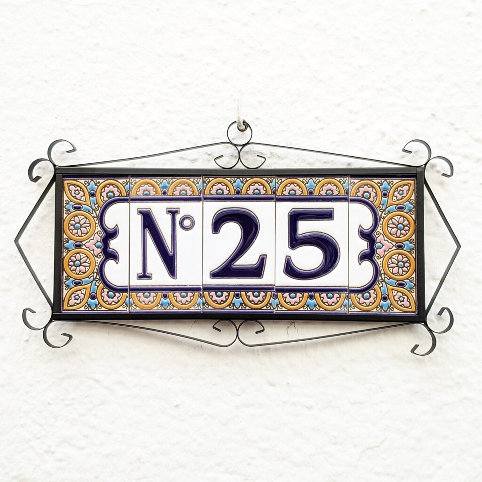 Letras y Números modelo "ARCO-ROSA" - 11cm. (2.1") - 10