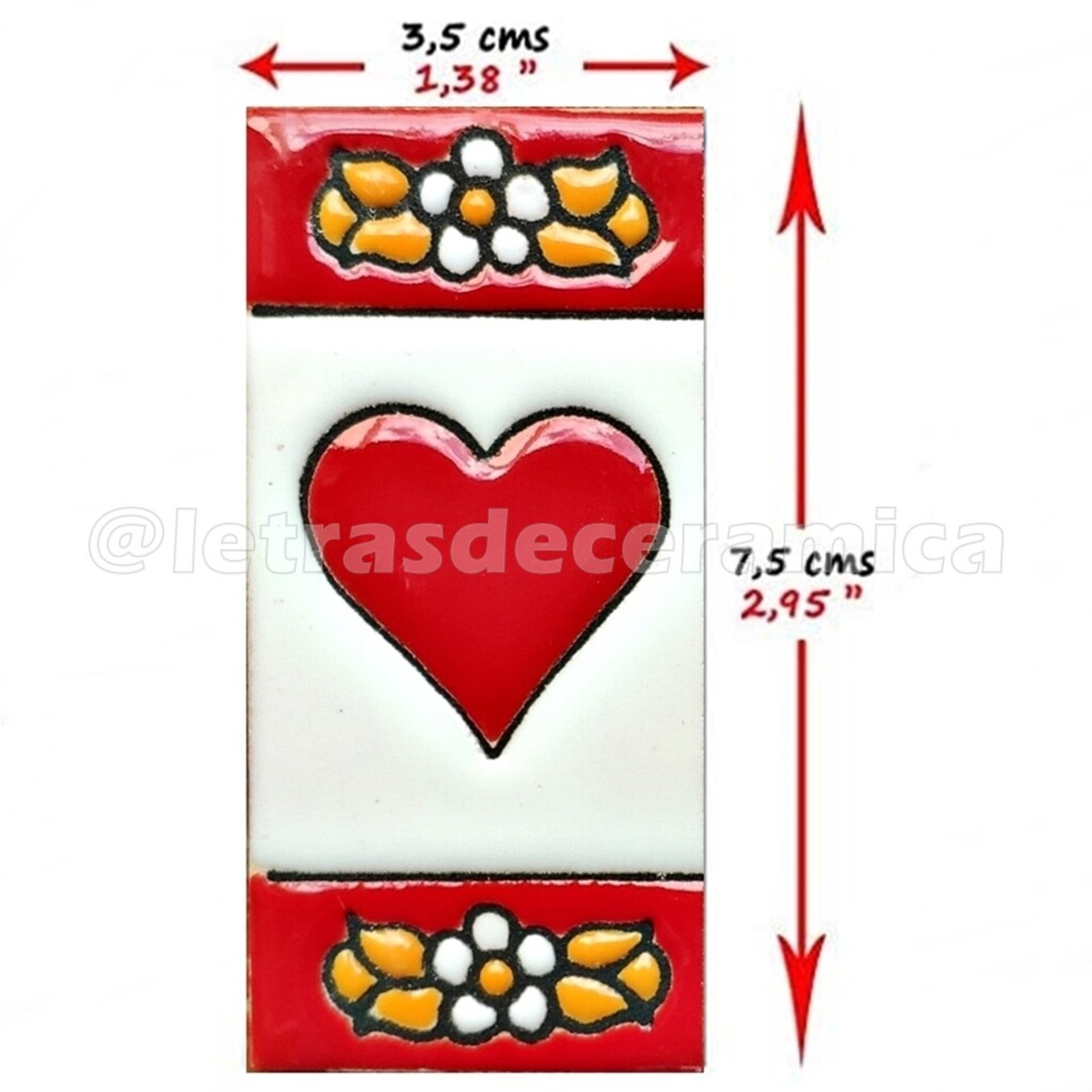 Letras y Números modelo "ROJAS" - 7,5cm. (3") - 2