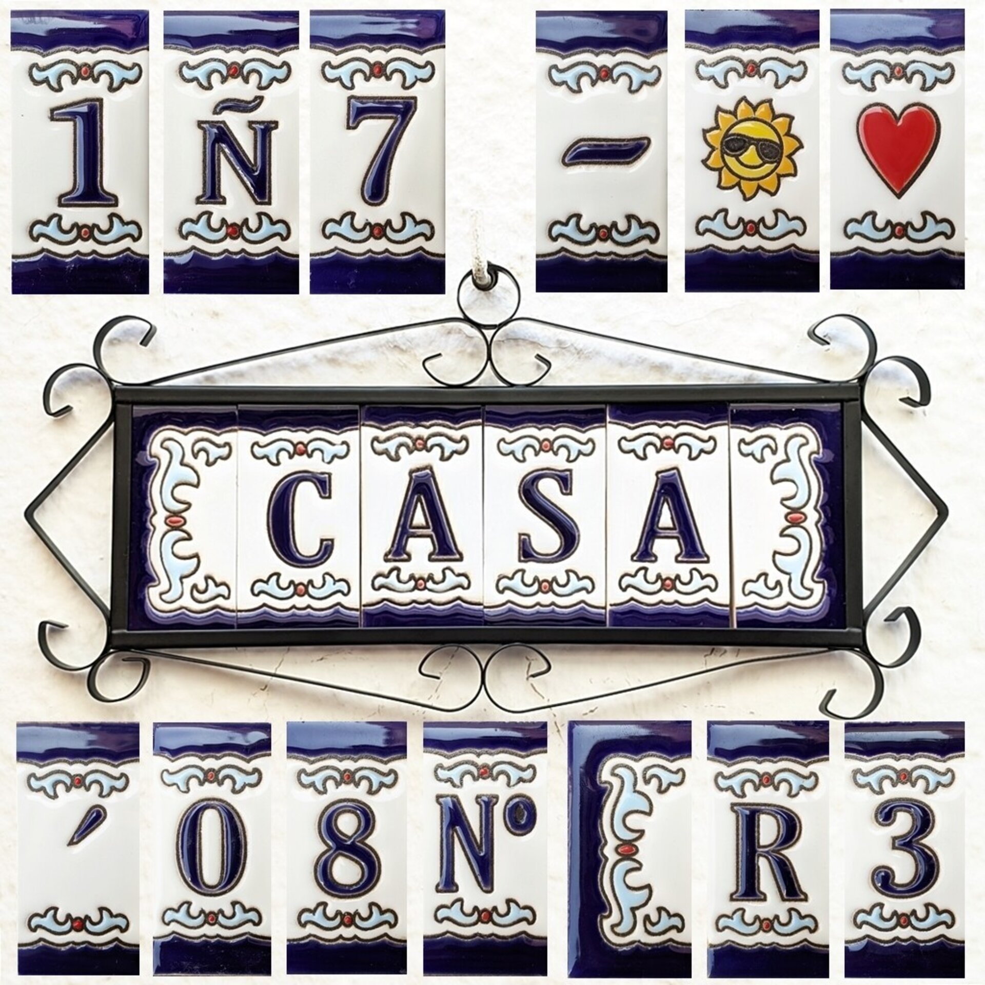 Letras y Números modelo "RenacAz" - 7,5cm. (3") - 4