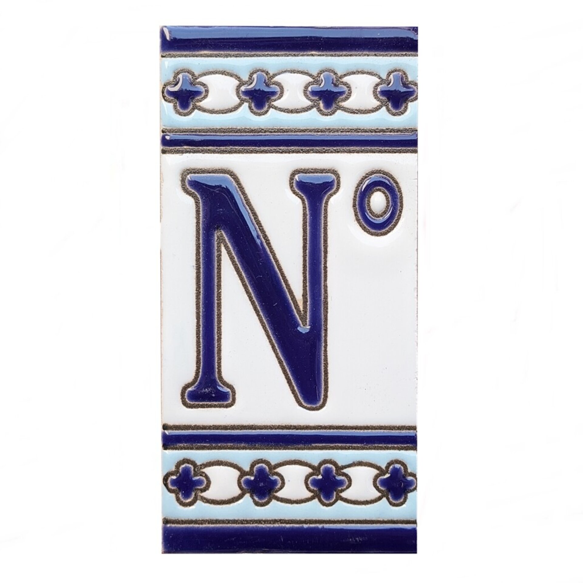 Letras y Números modelo "AZUL-BLANCO" - 11cm. (2.1") - 15