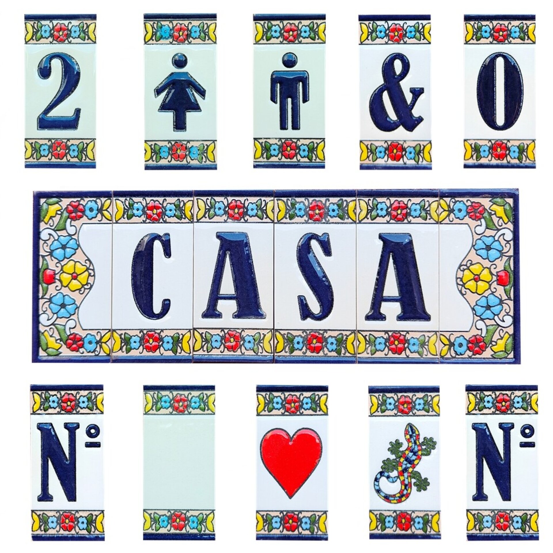 Letras y Números modelo "TENERIFE" - 7,5cm. (3") - 1