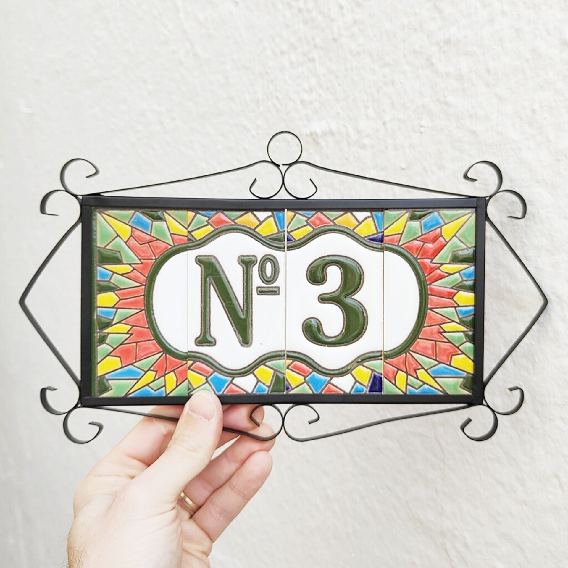 Letras y Números modelo "RONDA-MVerde" - 11cm. (2.1") - 10