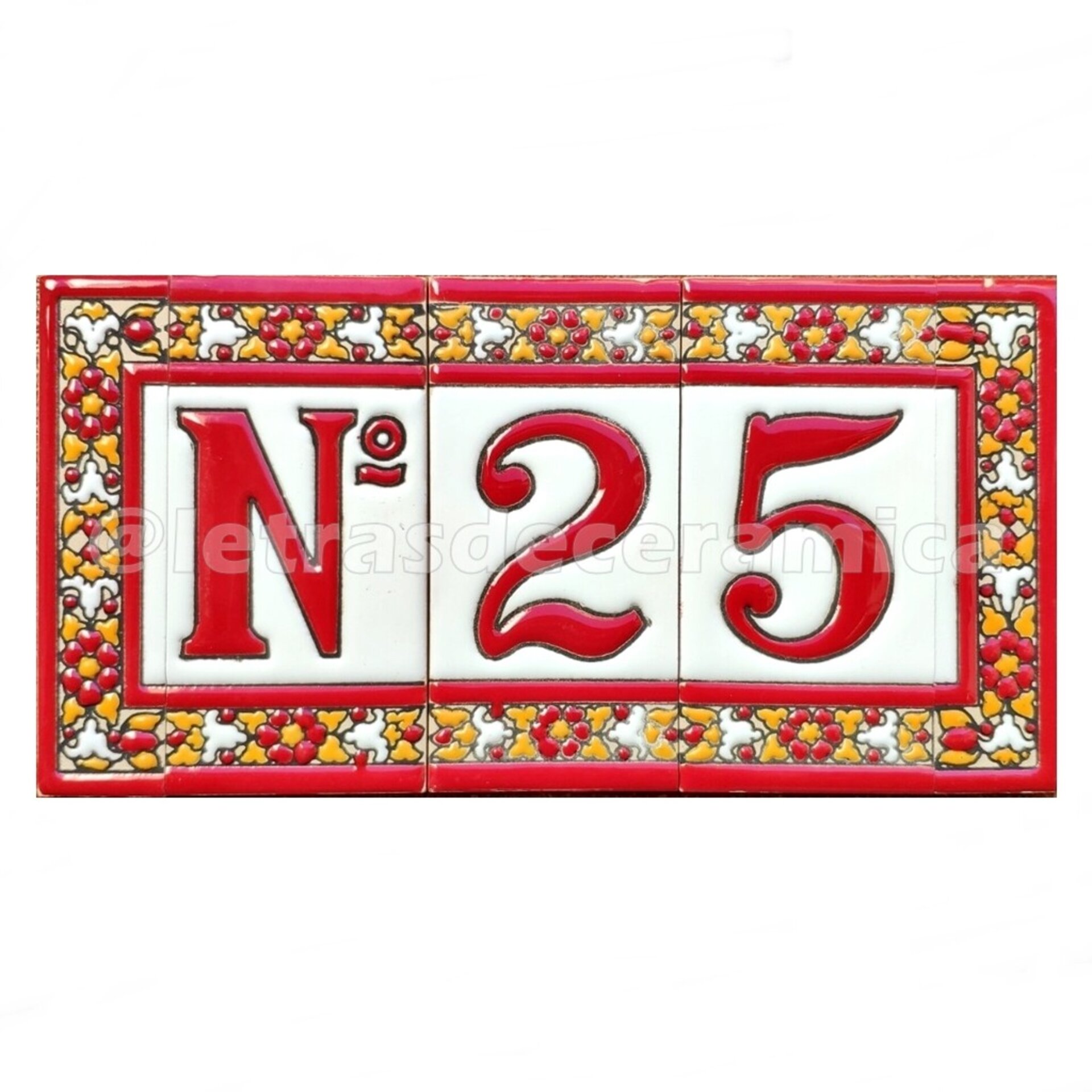 Letras y Números modelo "ROJAS-M1" - 11cm. (2.1") - 9