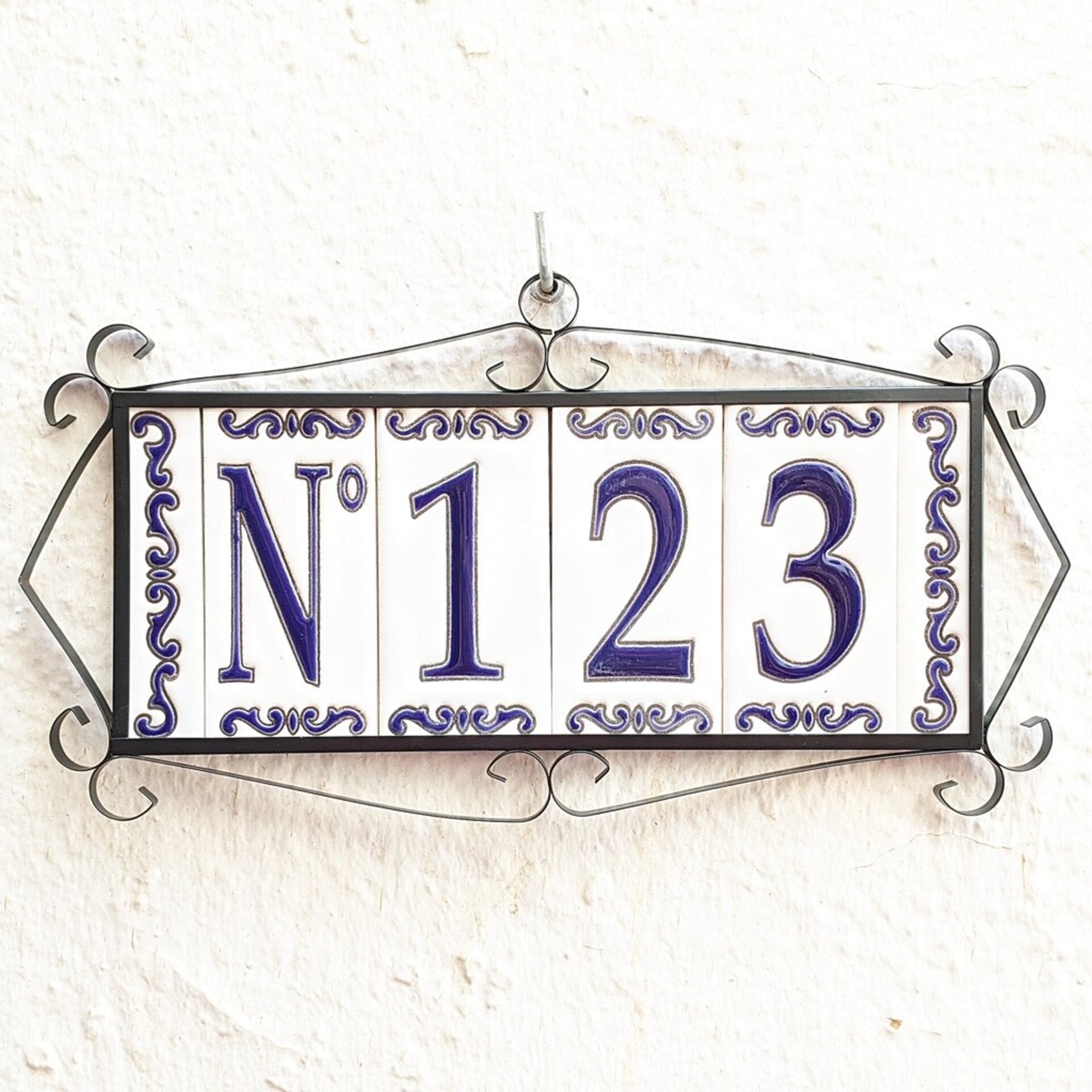 Letras y Números modelo "MAR-AZUL" - 11cm. (2.1") - 12