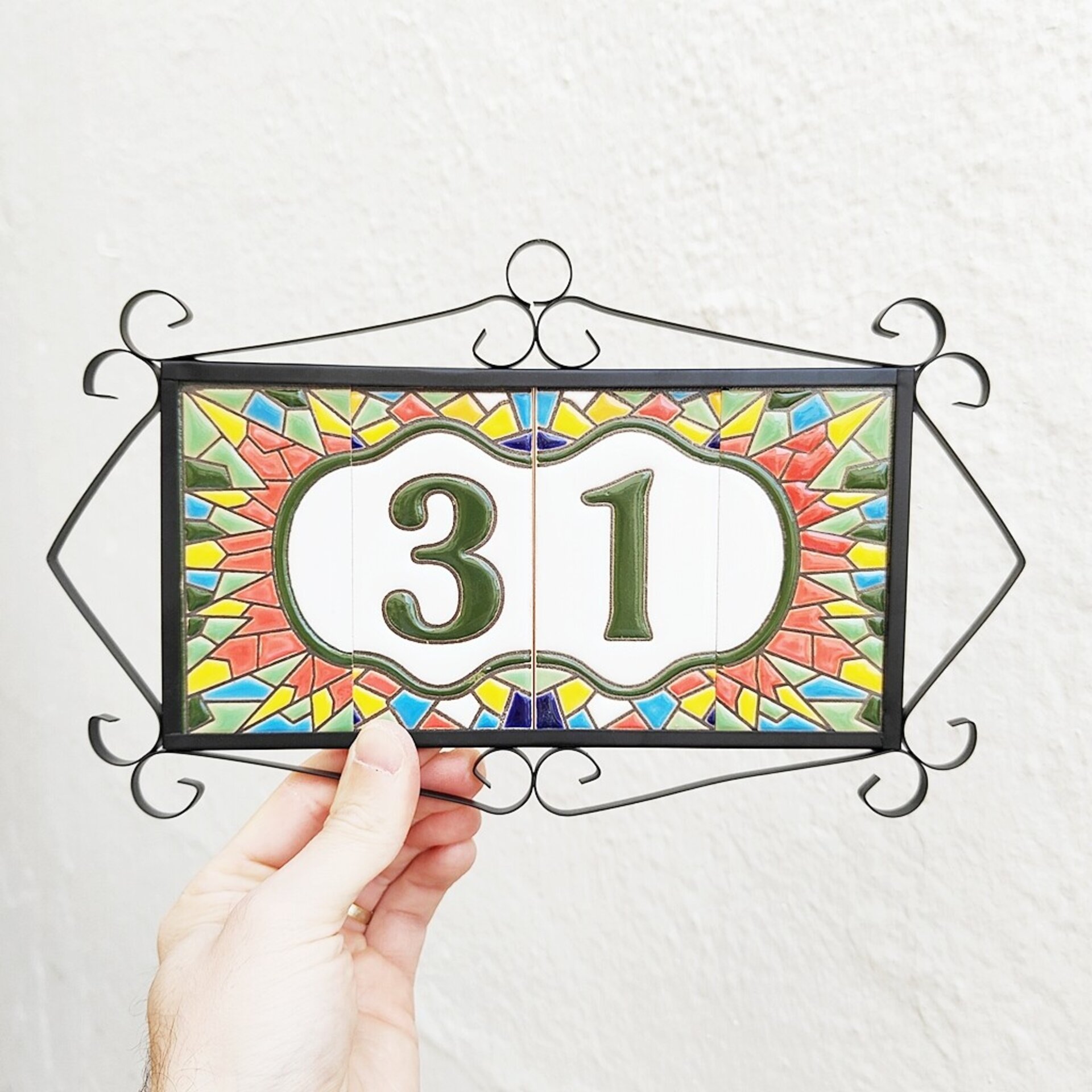 Letras y Números modelo "RONDA-MVerde" - 11cm. (2.1") - 6