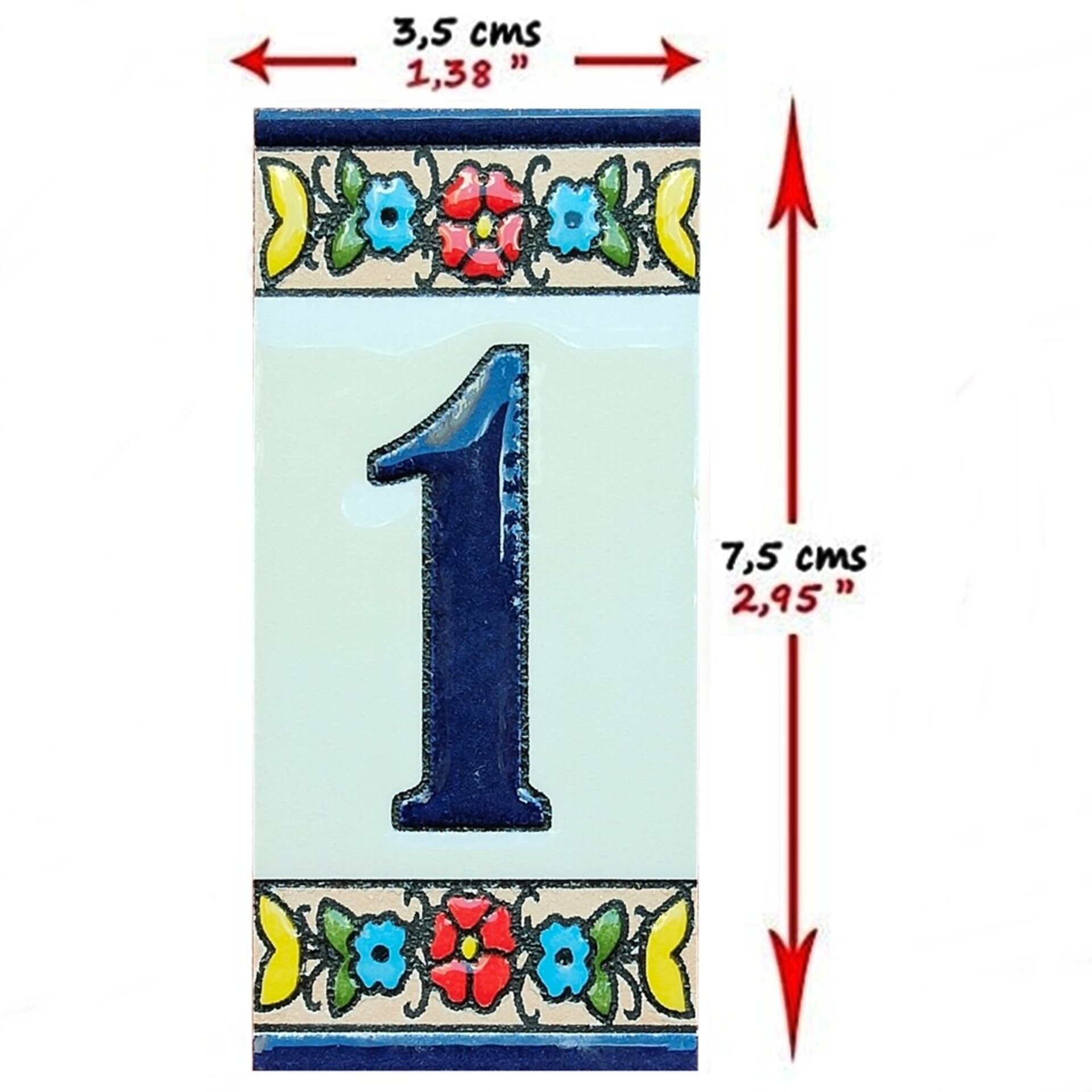 Letras y Números modelo "TENERIFE" - 7,5cm. (3") - 2